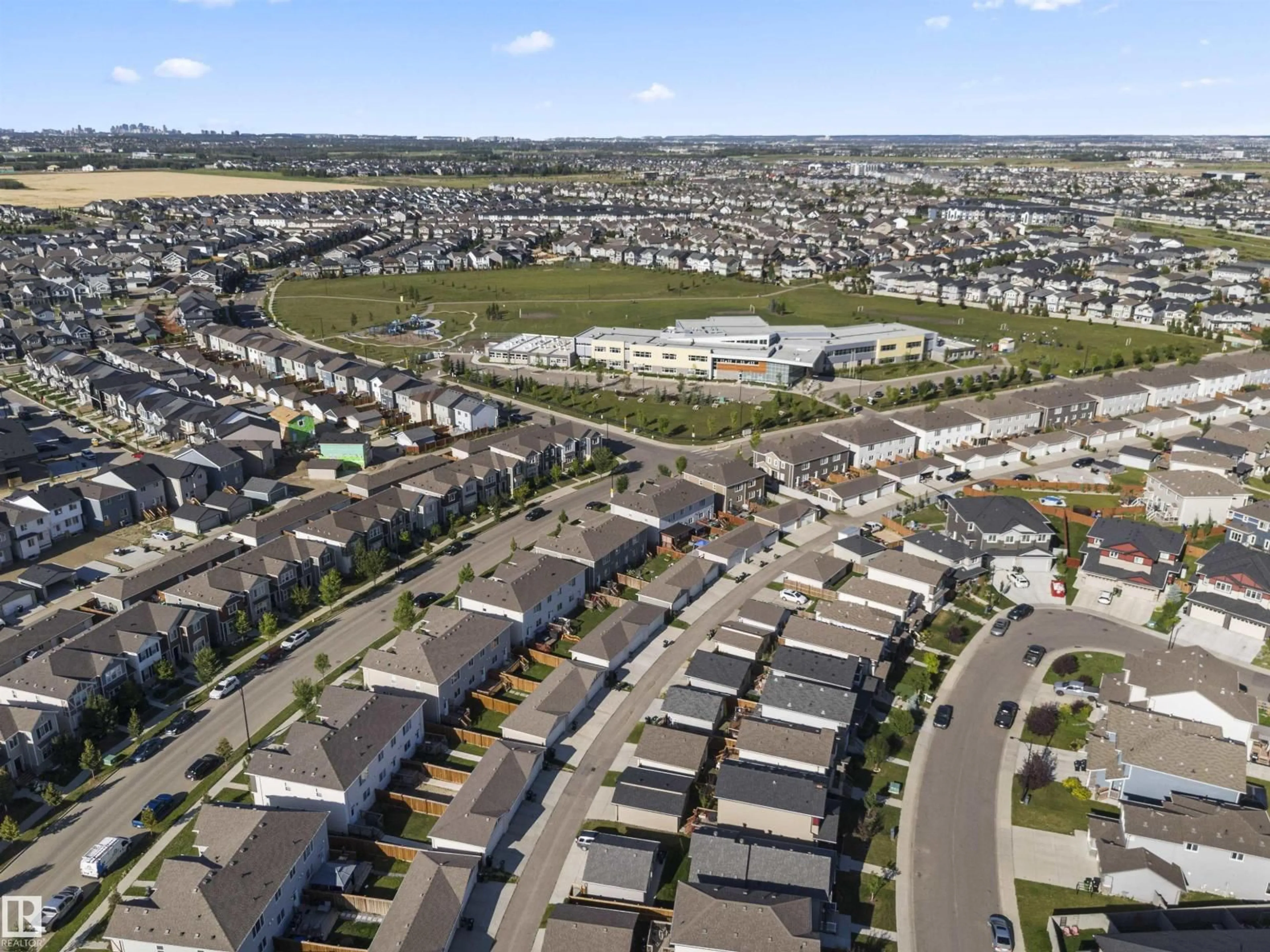 A pic from outside/outdoor area/front of a property/back of a property/a pic from drone, street for 8149 CHAPPELLE WY, Edmonton Alberta T6W3L7