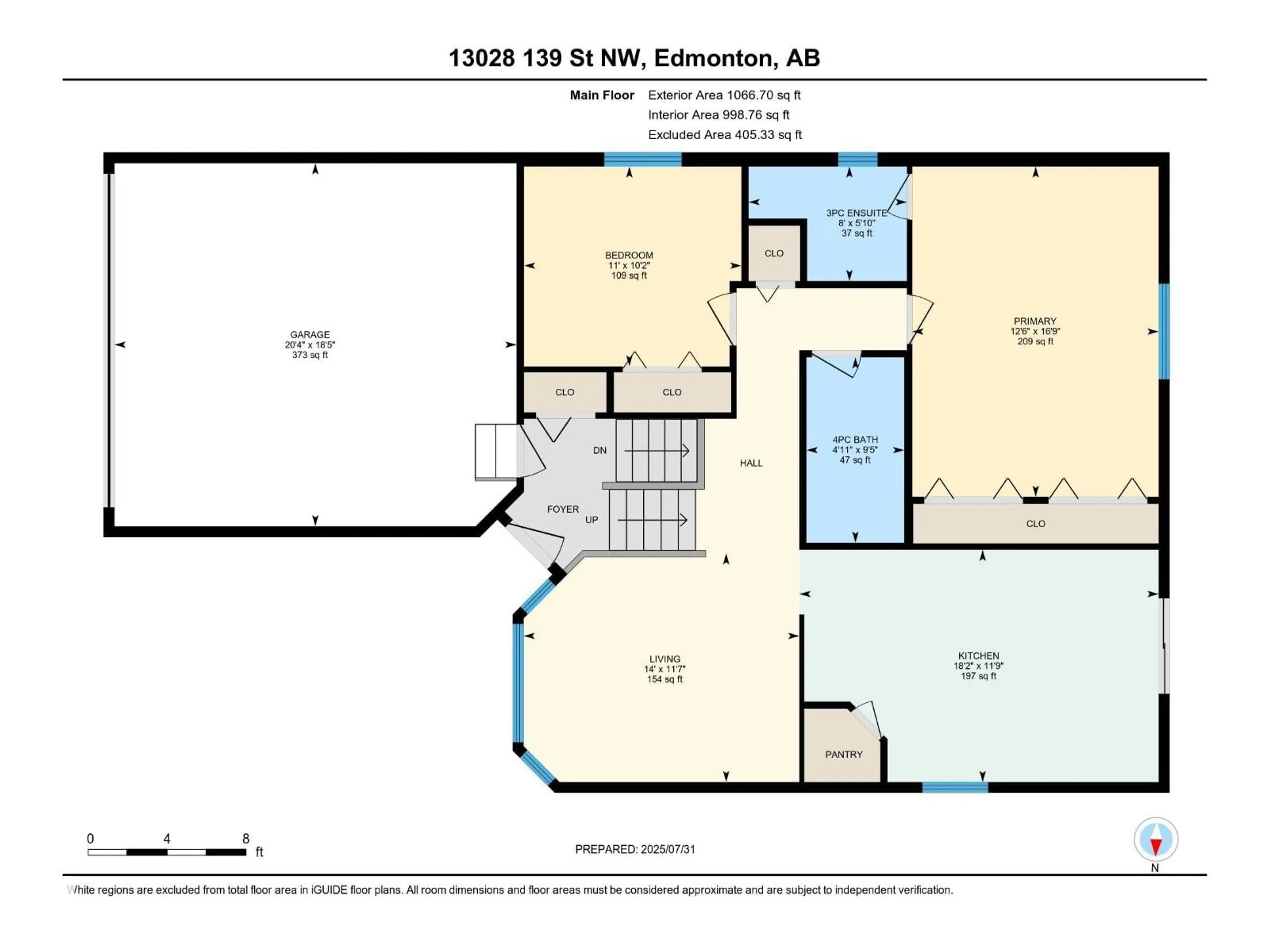 Floor plan for 13028 139ST NW, Edmonton Alberta T5L5B8