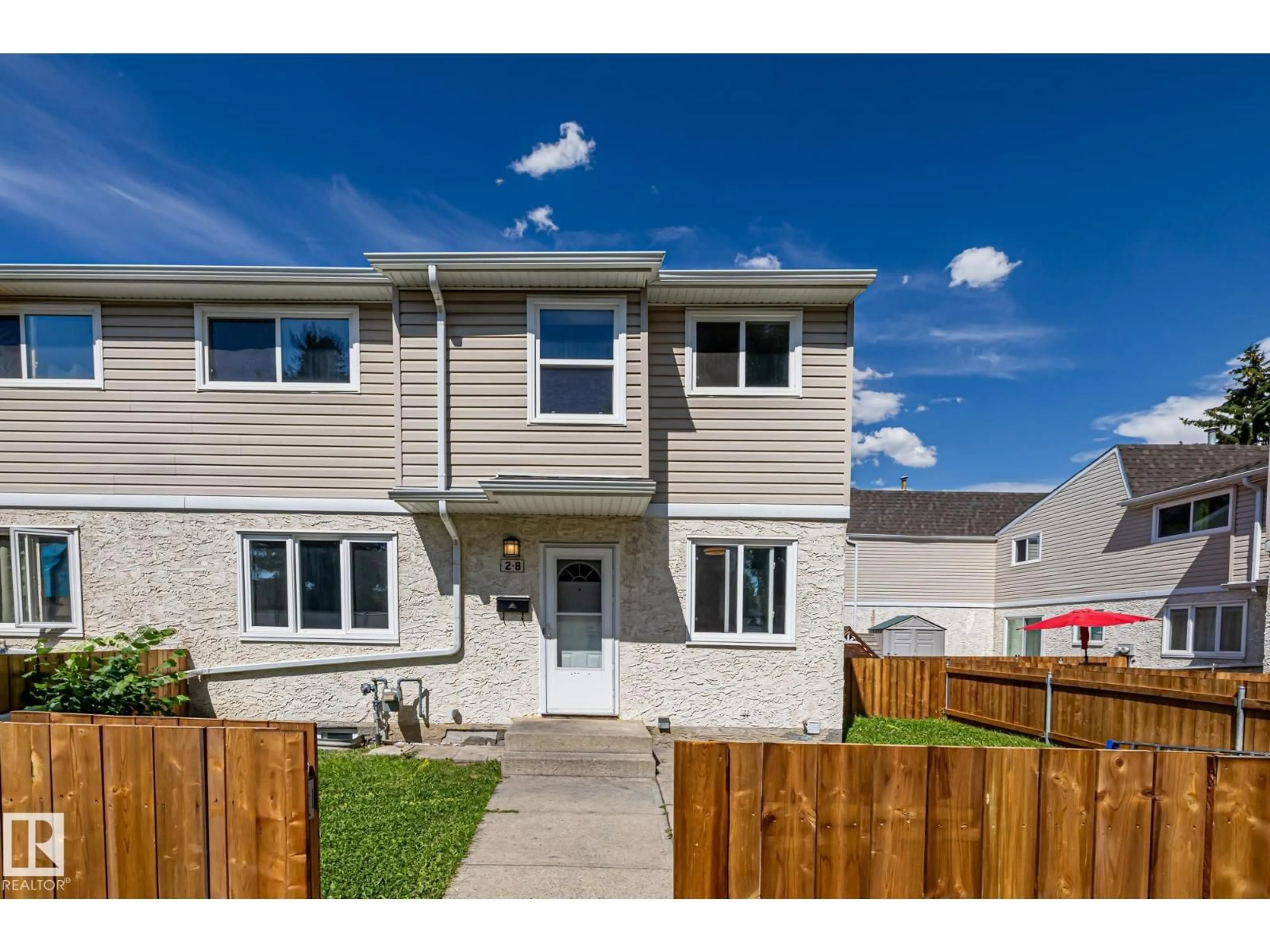 Home with vinyl exterior material, street for 2B CLAREVIEW VG, Edmonton Alberta T5A3P2