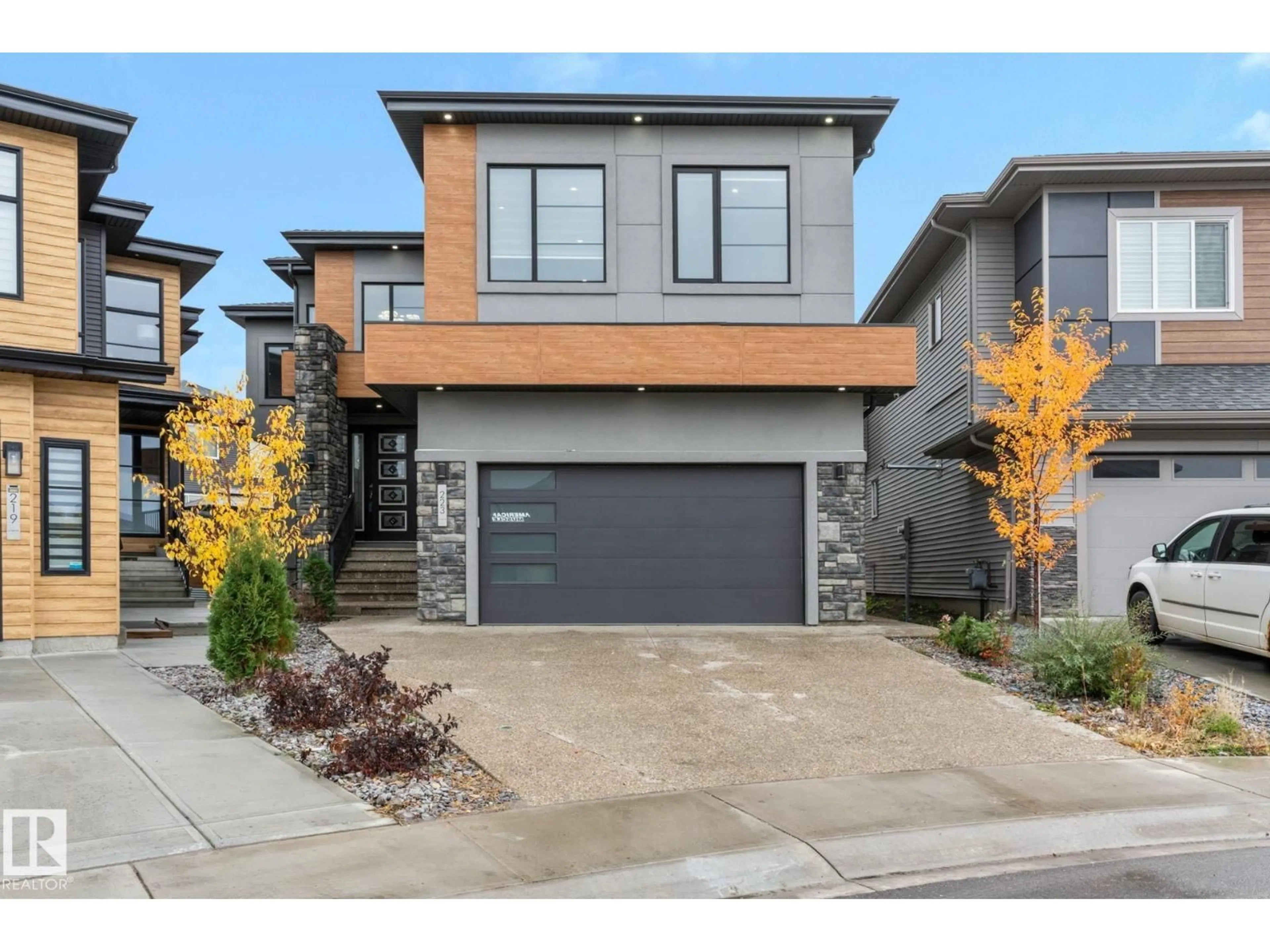 Home with brick exterior material, street for SW - 223 37 ST, Edmonton Alberta T6X2W4