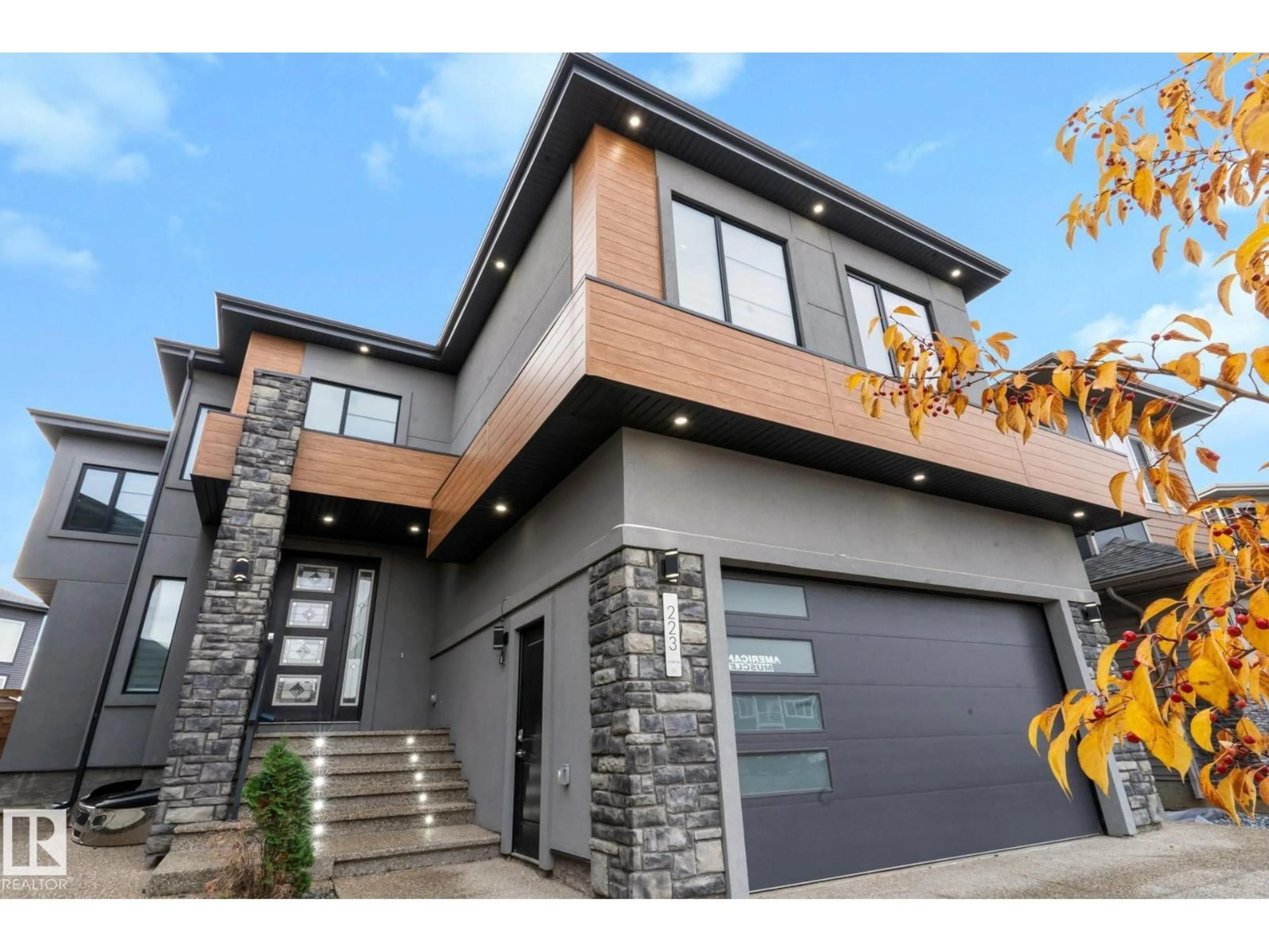 Home with brick exterior material, street for SW - 223 37 ST, Edmonton Alberta T6X2W4