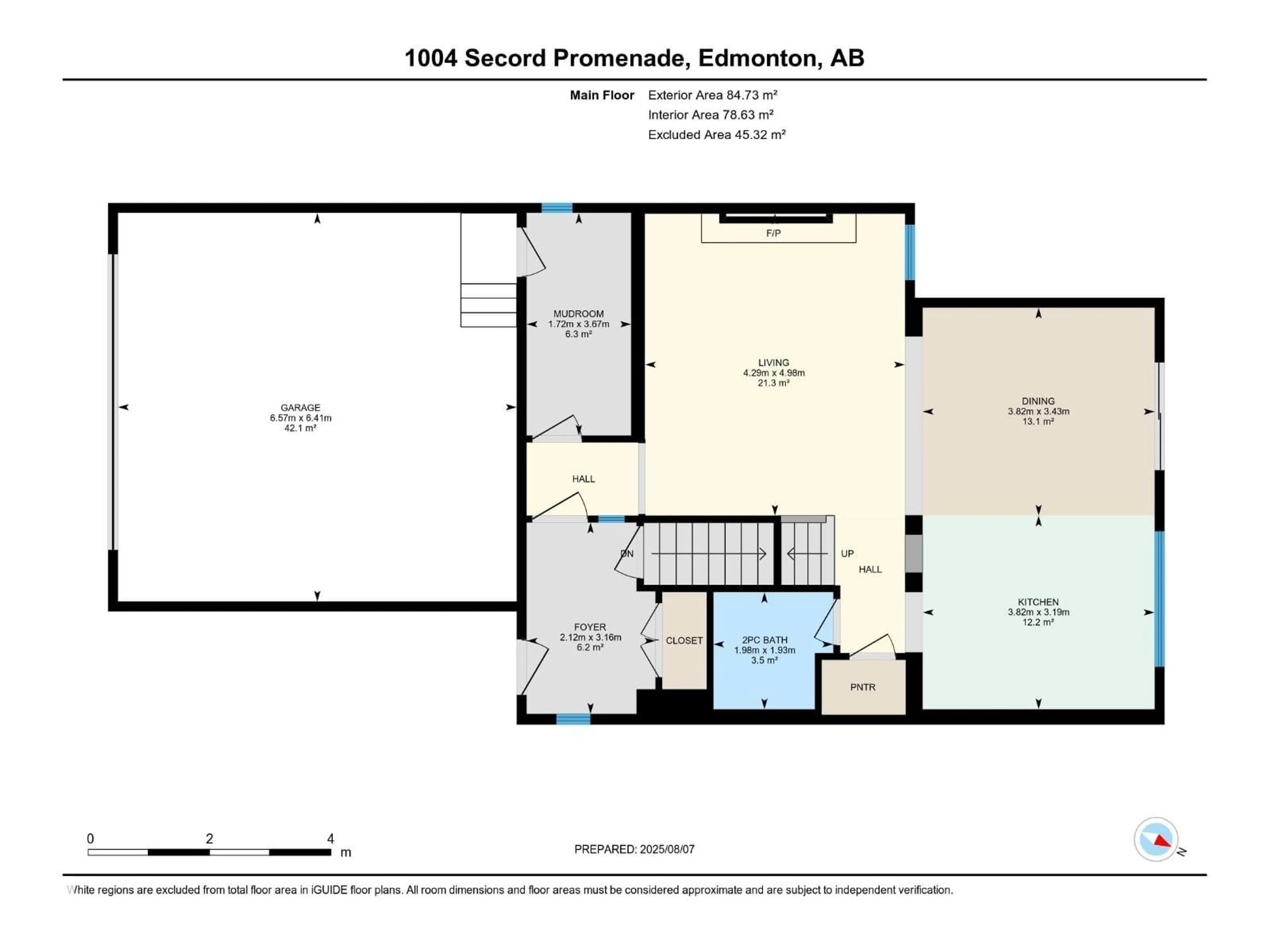 Floor plan for NW - 1004 SECORD PM, Edmonton Alberta T5T4A4