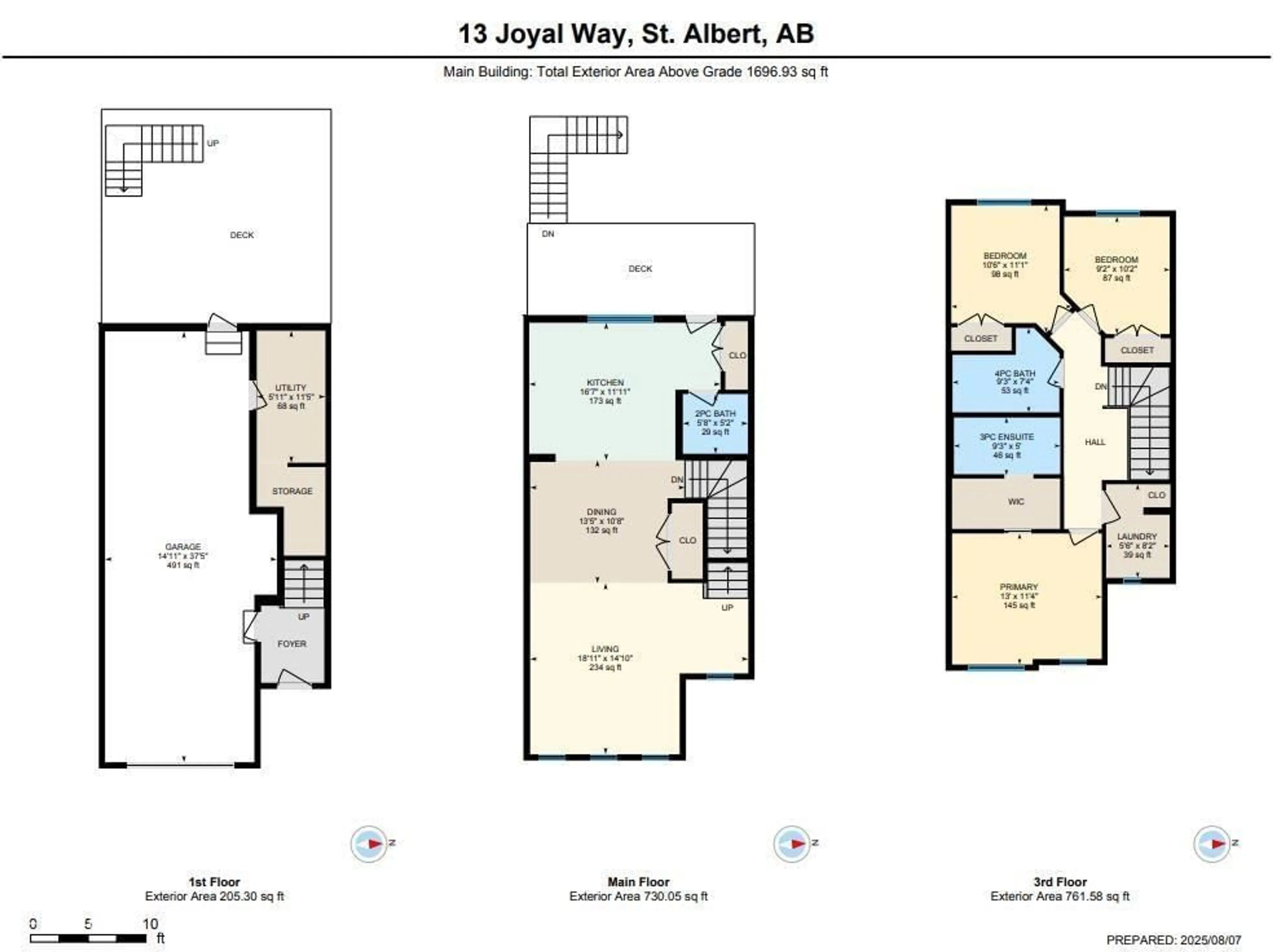 Floor plan for 13 JOYAL WY, St. Albert Alberta T8N7V7