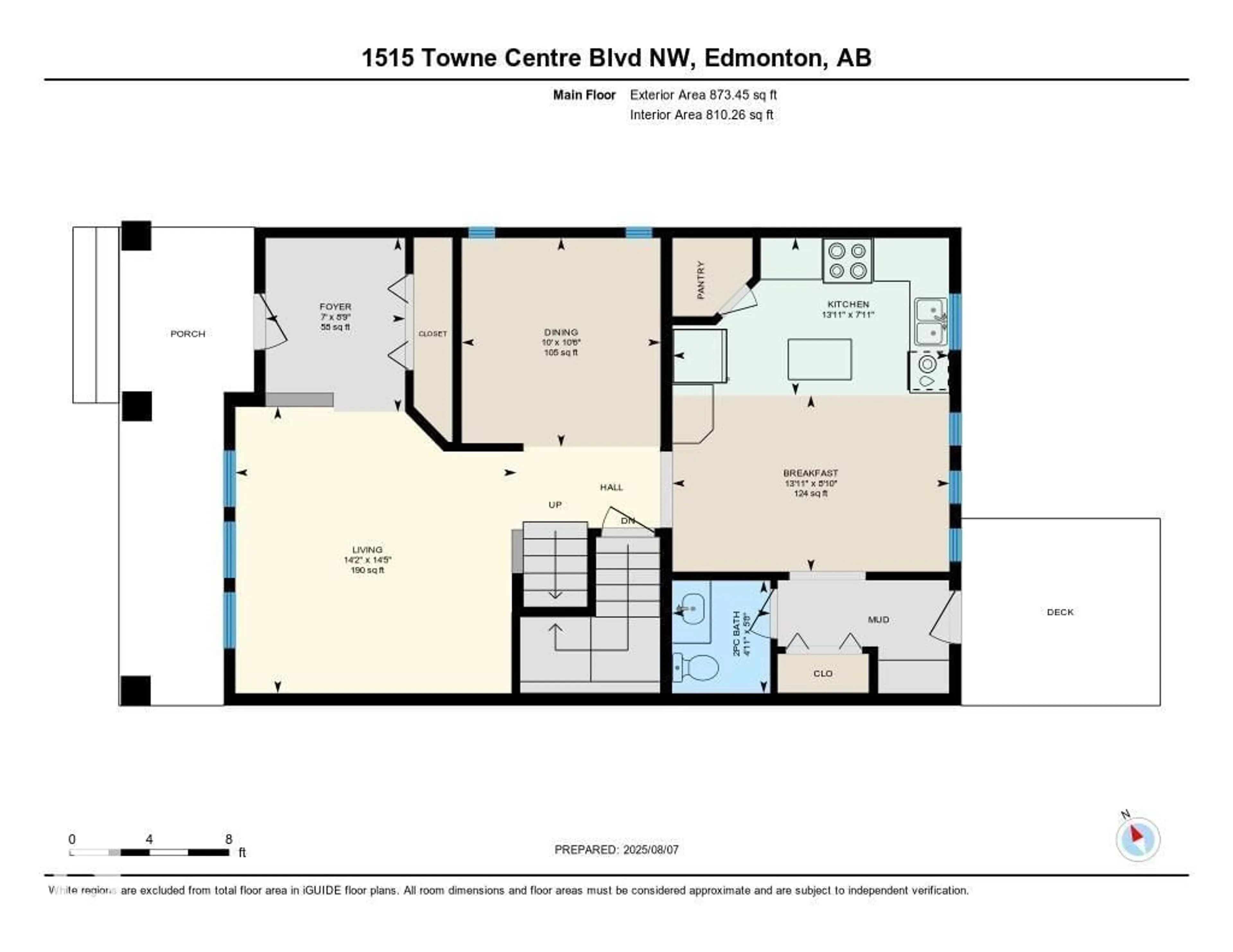 Floor plan for 1515 TOWNE CENTRE BV, Edmonton Alberta T6R0P4