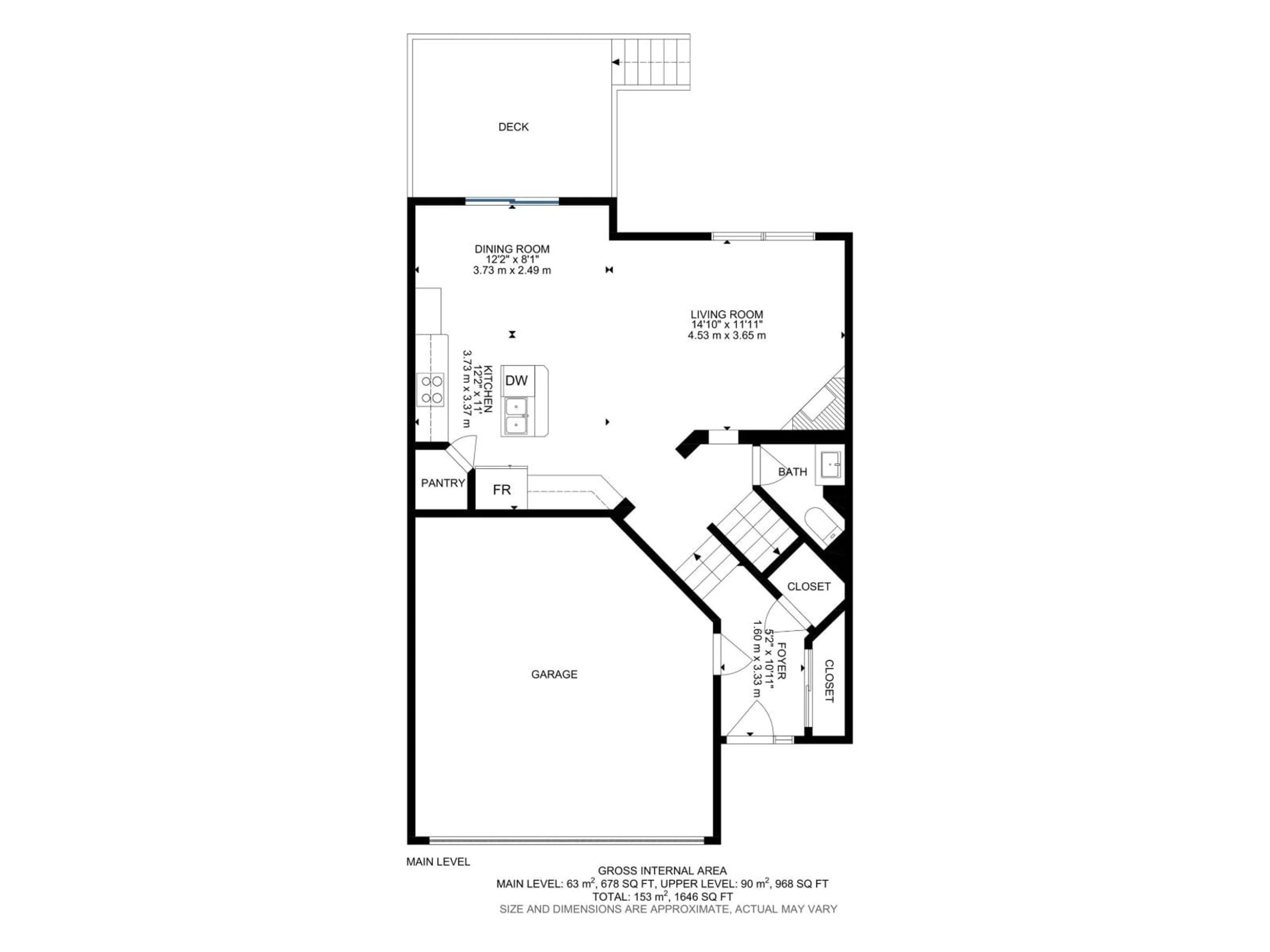 Floor plan for NW - 14980 138 ST, Edmonton Alberta T6V1N9