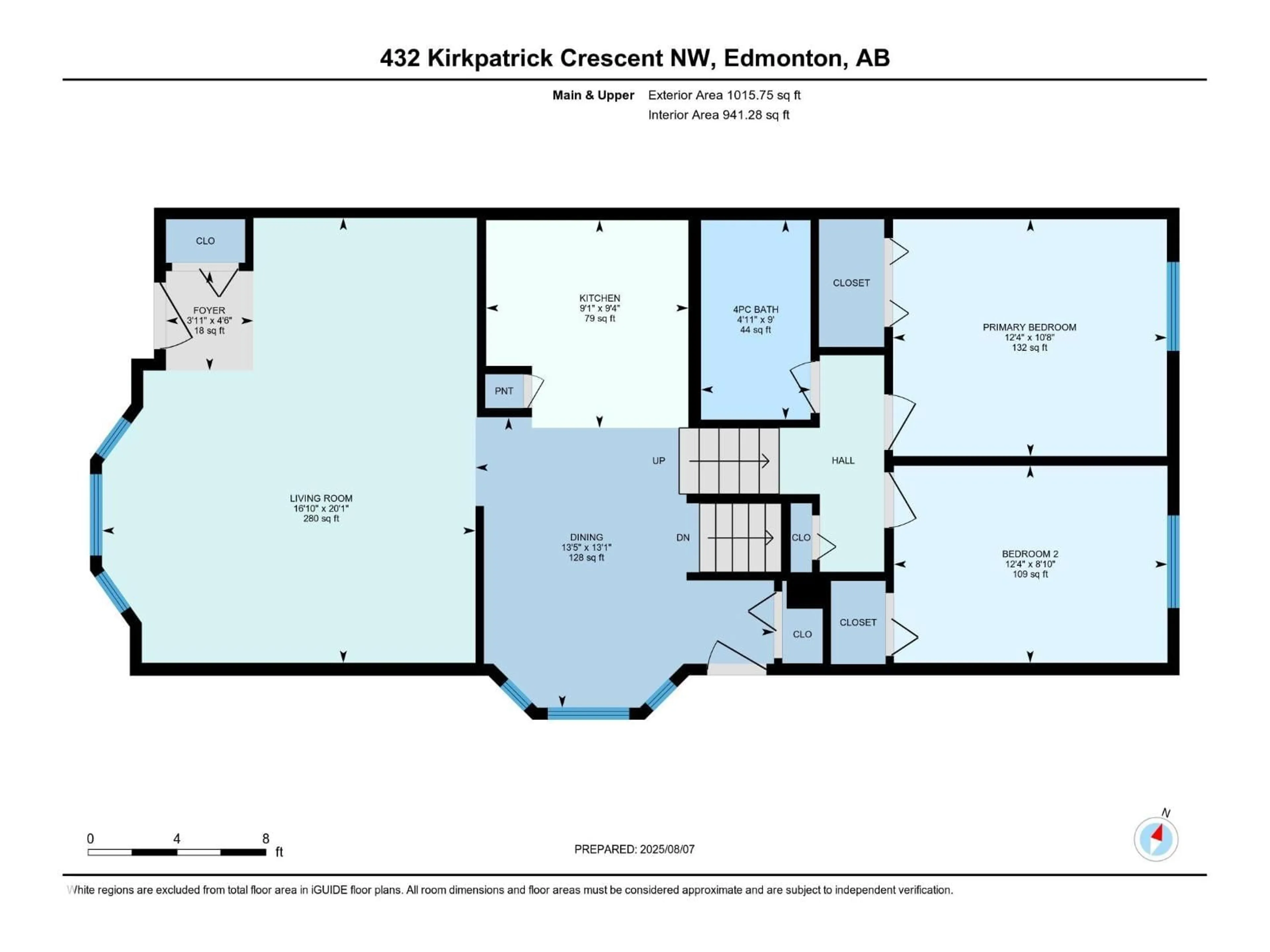 Floor plan for 432 KIRKPATRICK CR, Edmonton Alberta T6L5E1