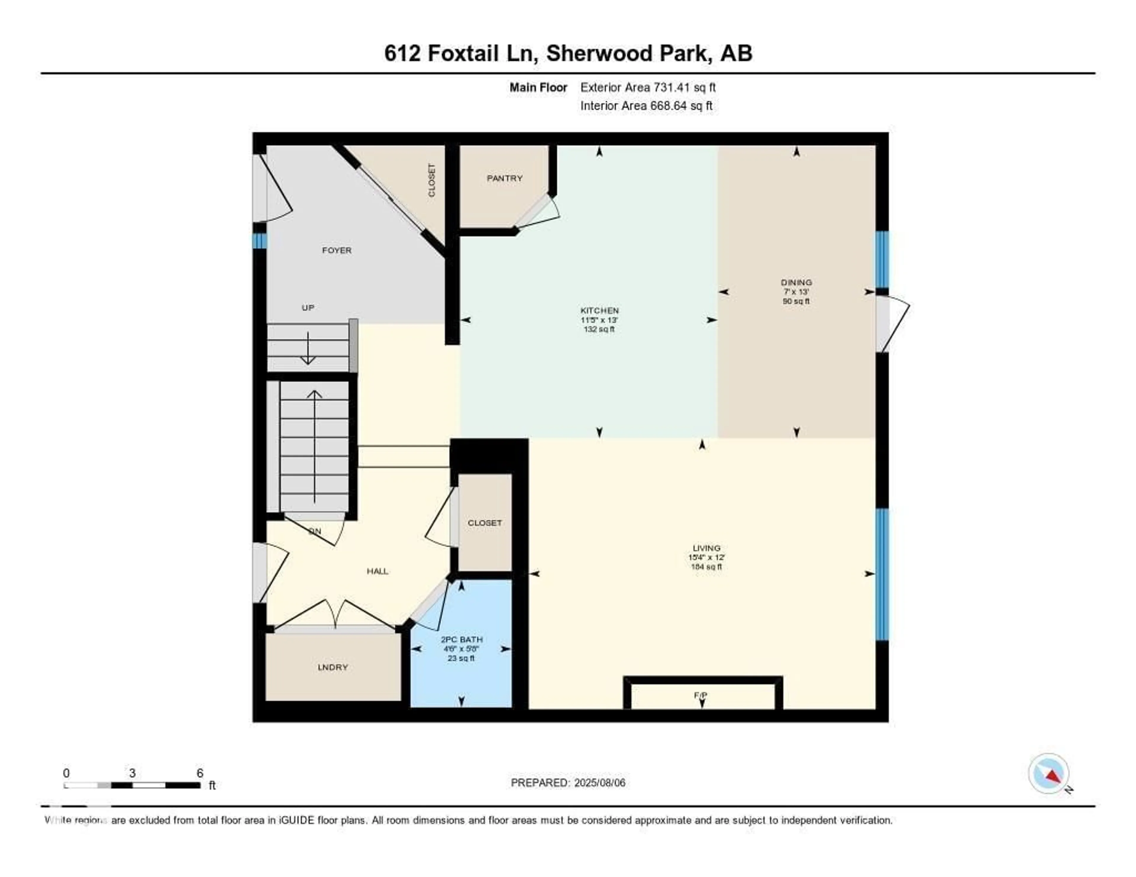 Floor plan for 612 FOXTAIL LN, Sherwood Park Alberta T8A3C2