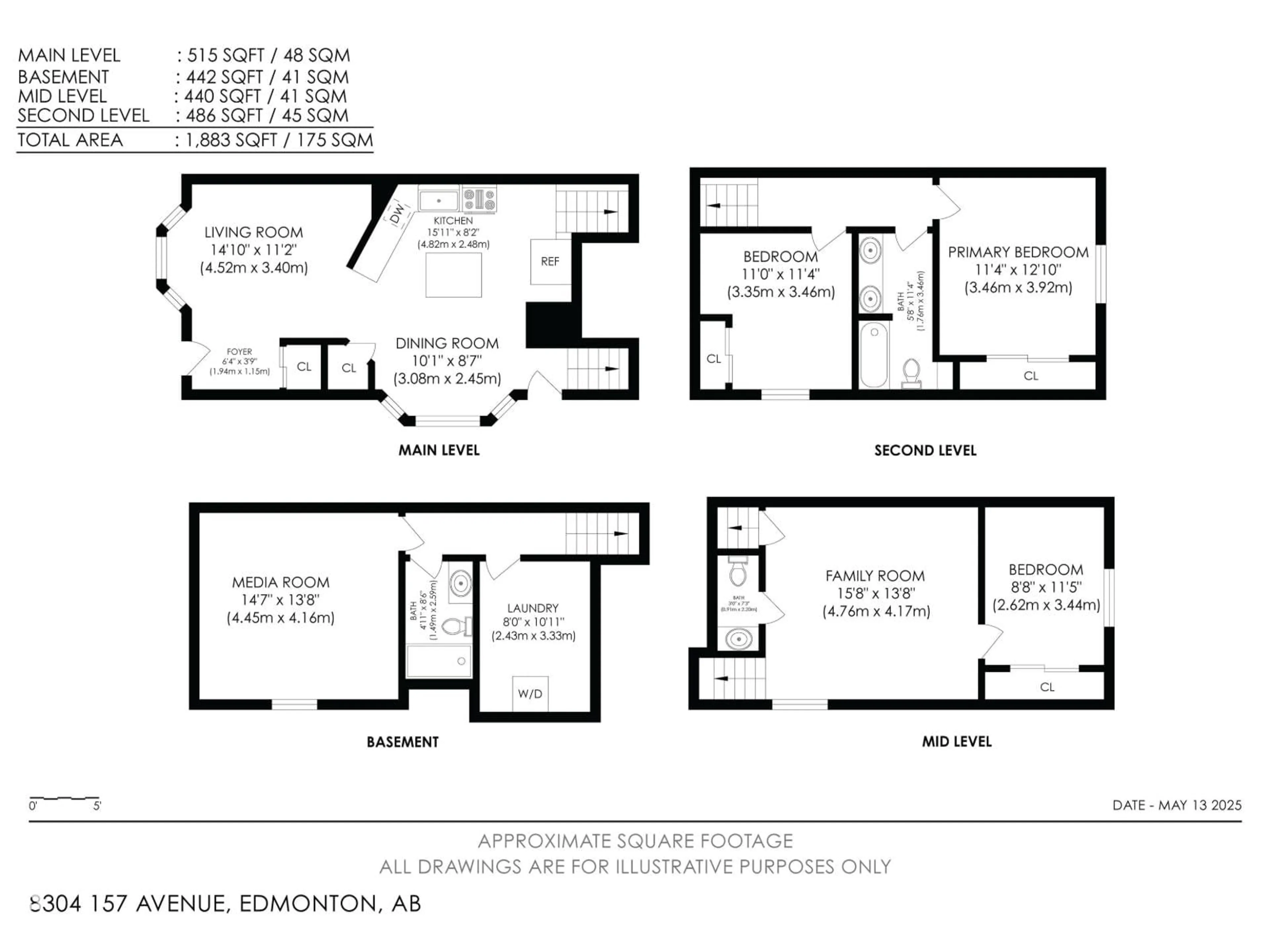 Floor plan for 8304 157 AV, Edmonton Alberta T5Z2P8