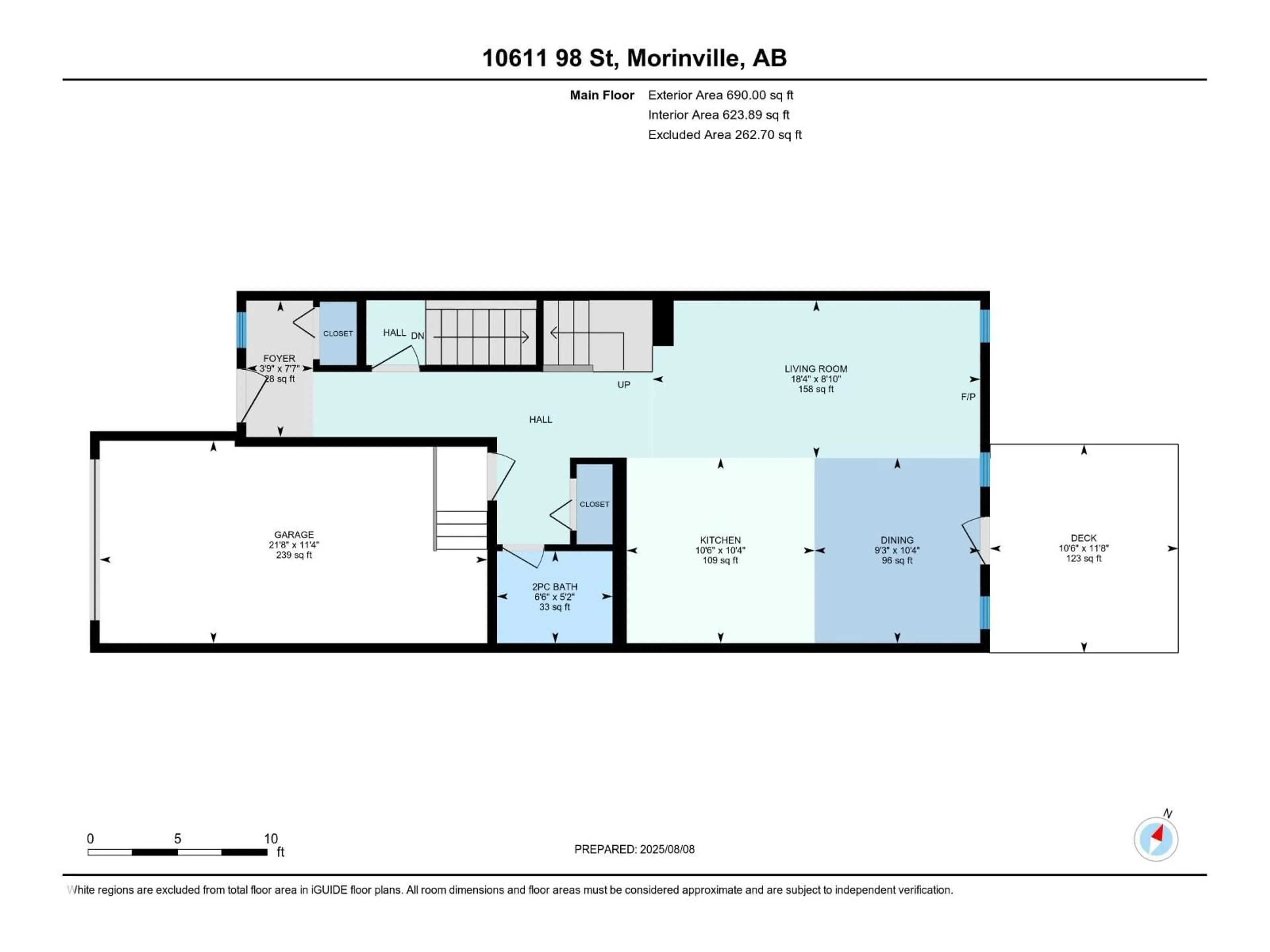 Floor plan for 10611 98 ST, Morinville Alberta T8R2P2