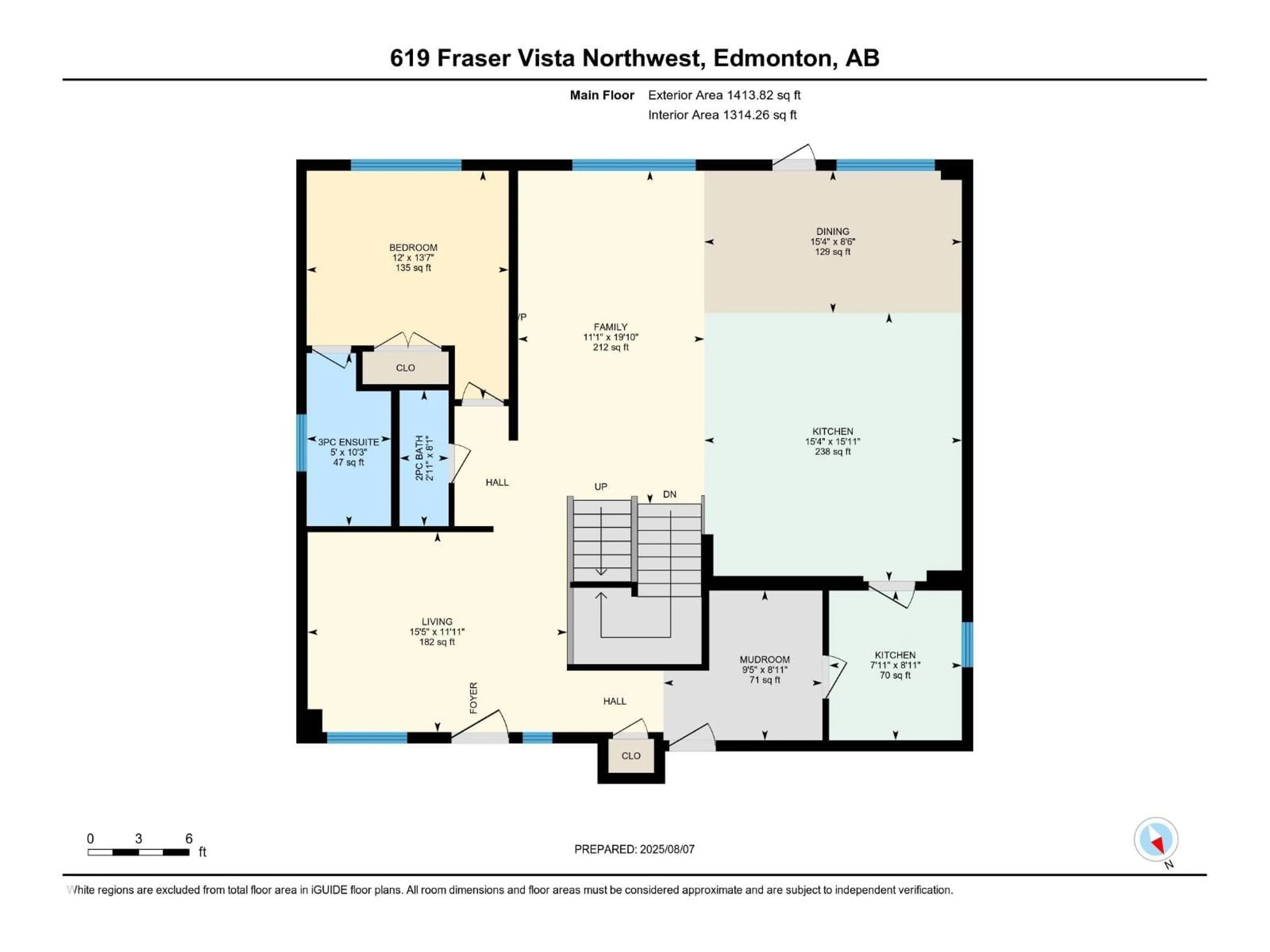Floor plan for 619 FRASER VISTA VS, Edmonton Alberta T5Y0V4