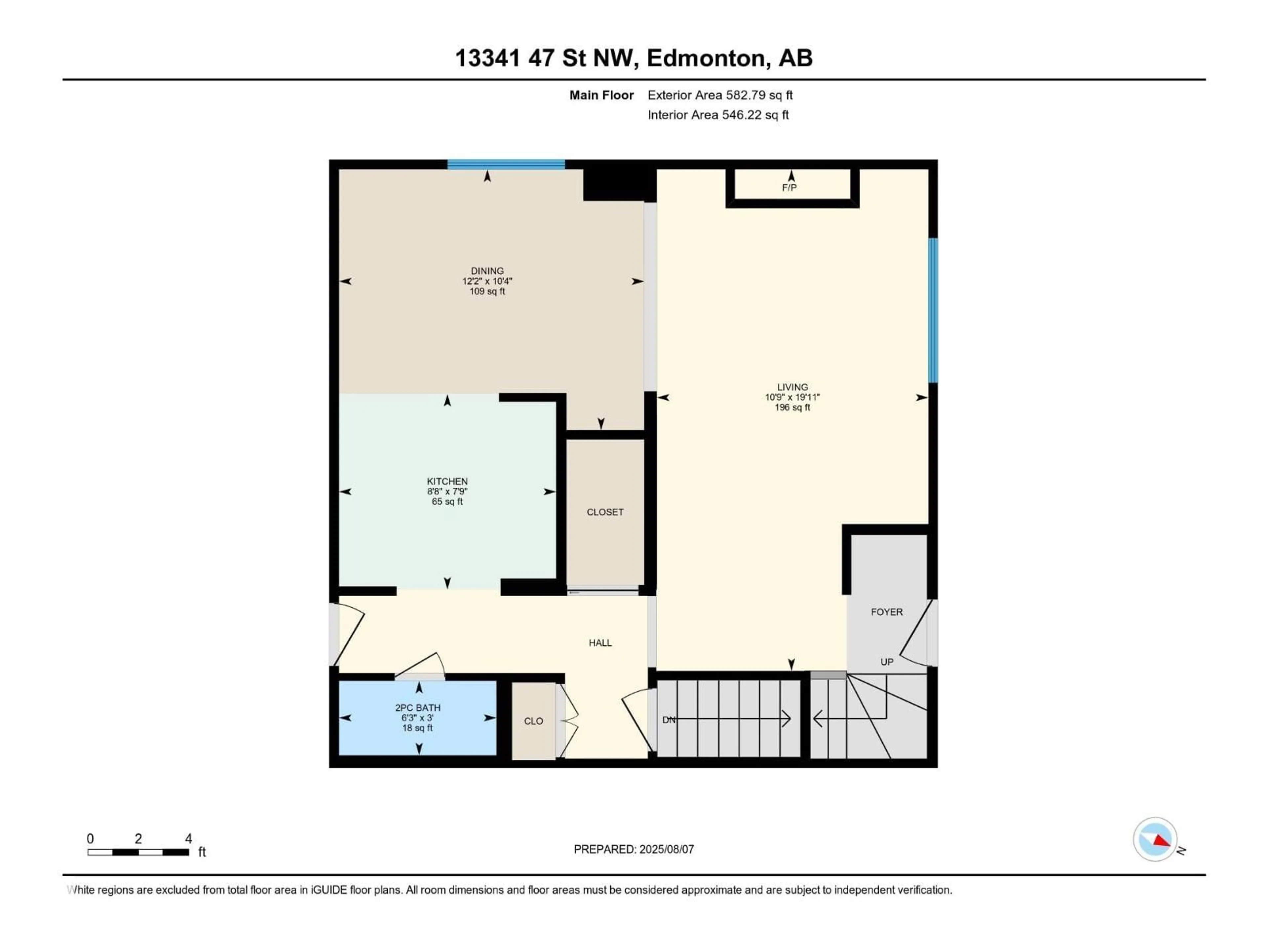 Floor plan for NW - 13341 47 ST, Edmonton Alberta T5A1L8
