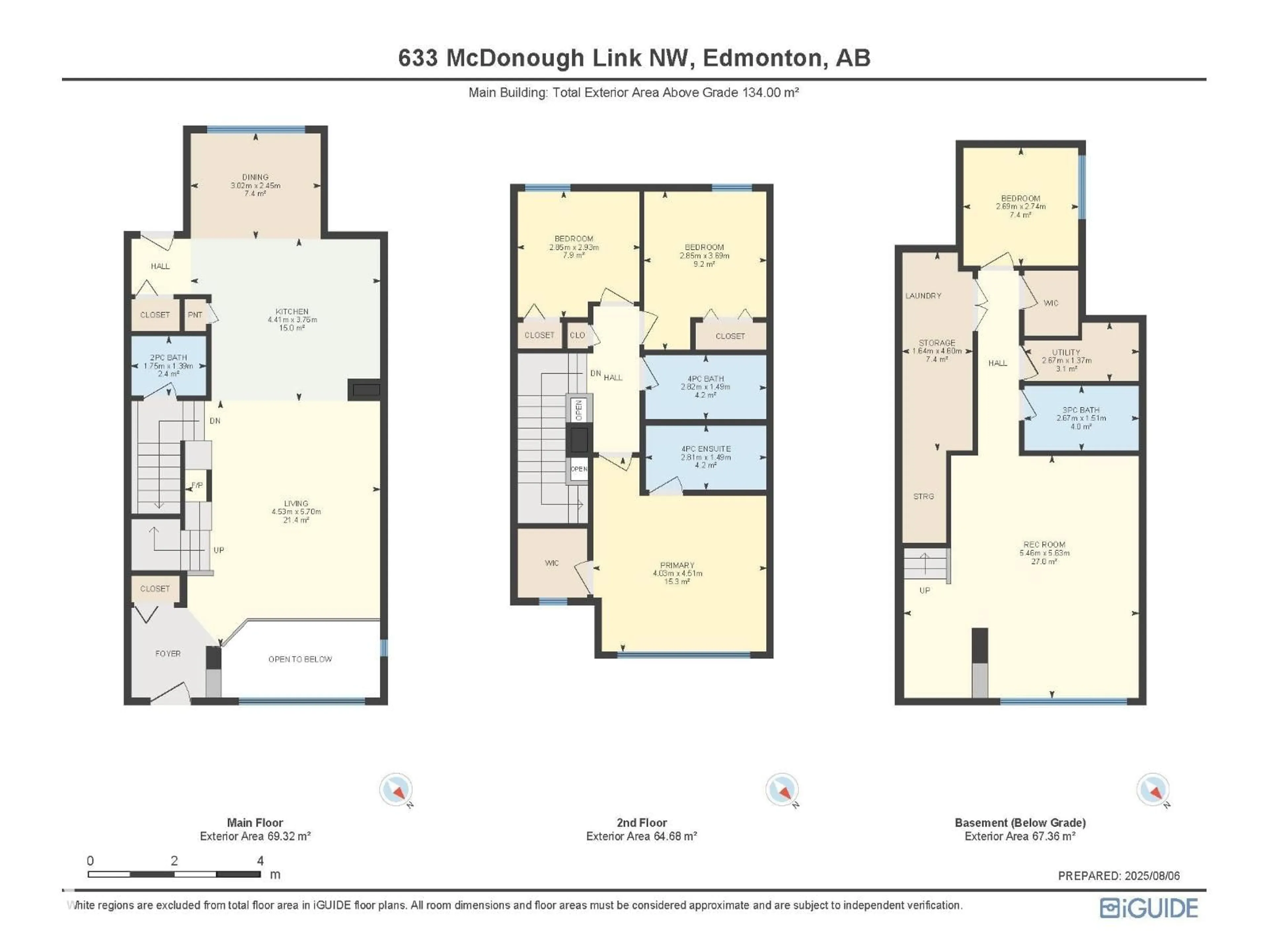 Floor plan for 633 MCDONOUGH LI NW, Edmonton Alberta T5Y0K8