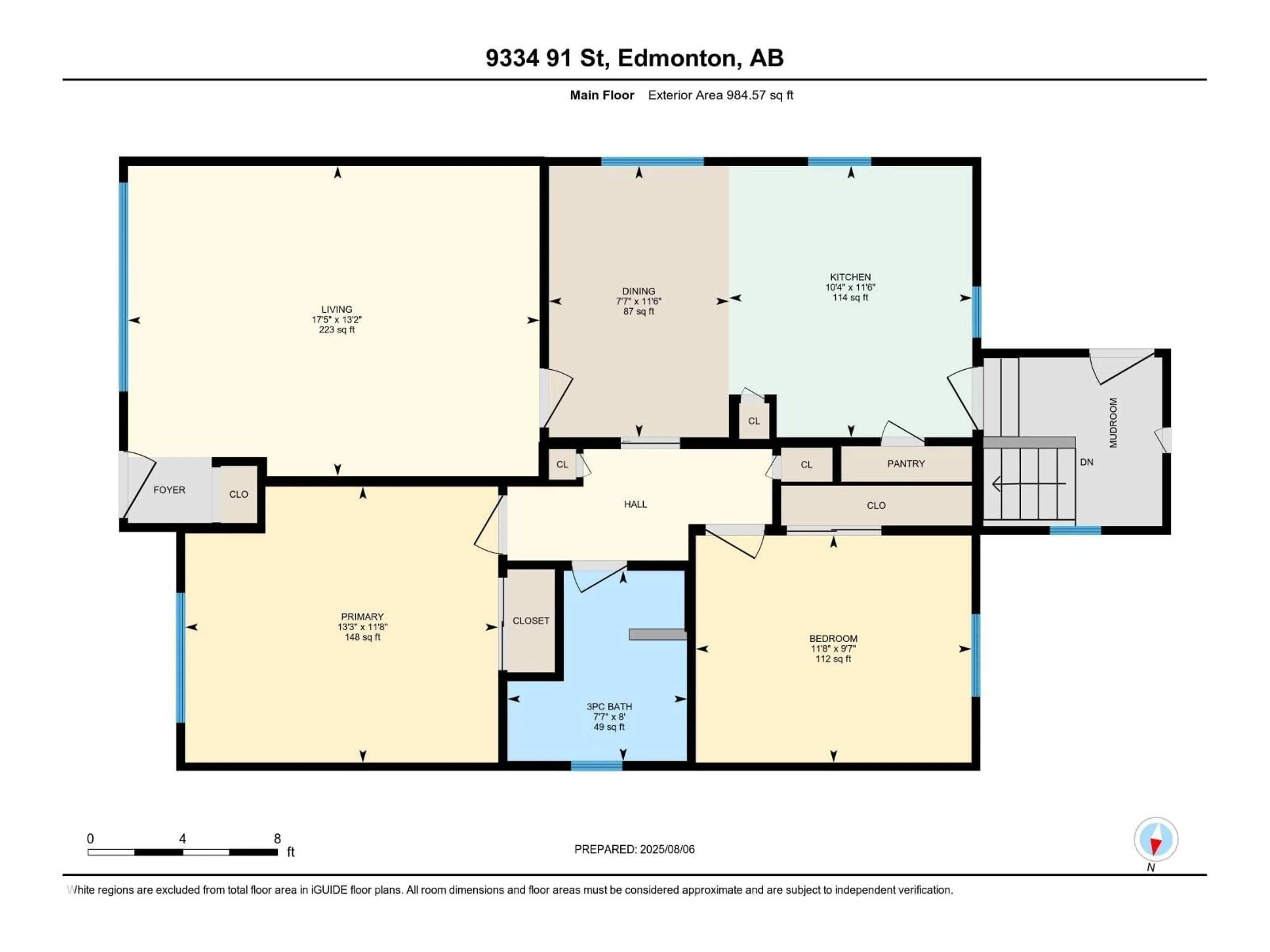 Floor plan for NW - 9334 91 ST, Edmonton Alberta T6C3P1