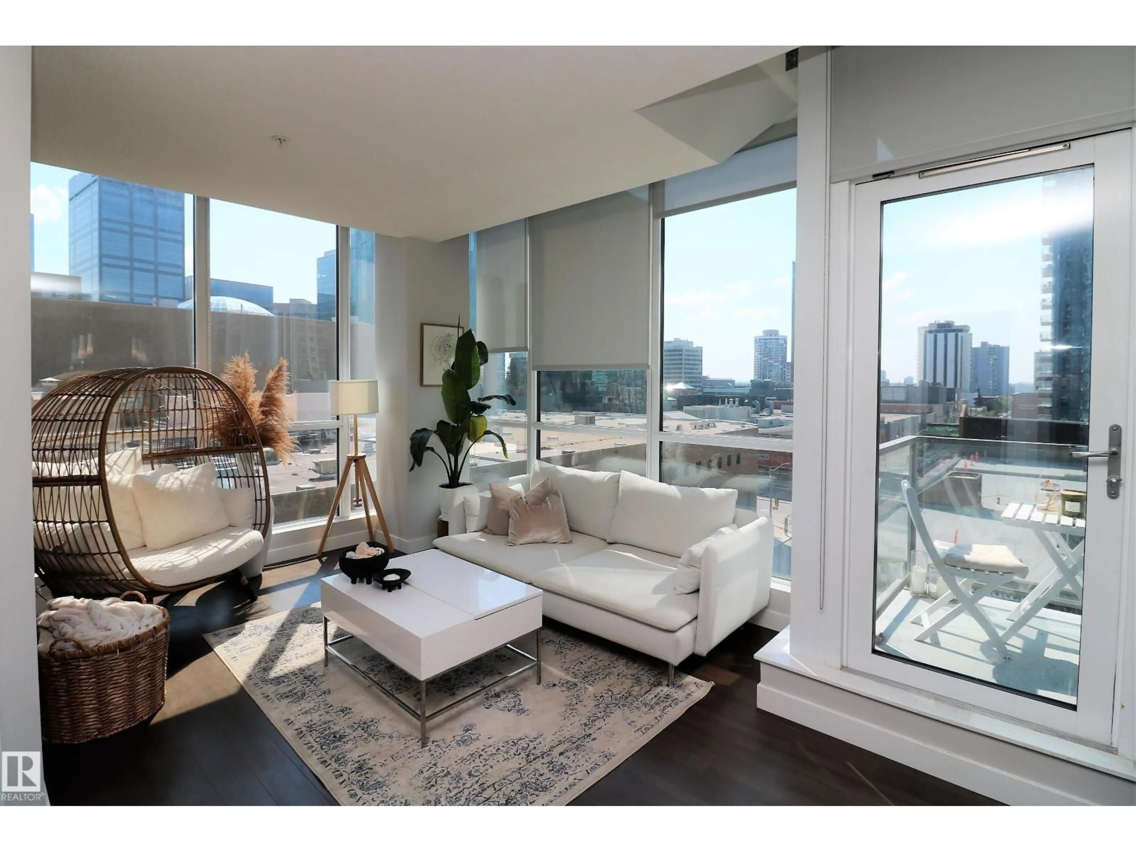Living room with furniture, unknown for #801 - 10238 103 ST NW, Edmonton Alberta T5J0G6