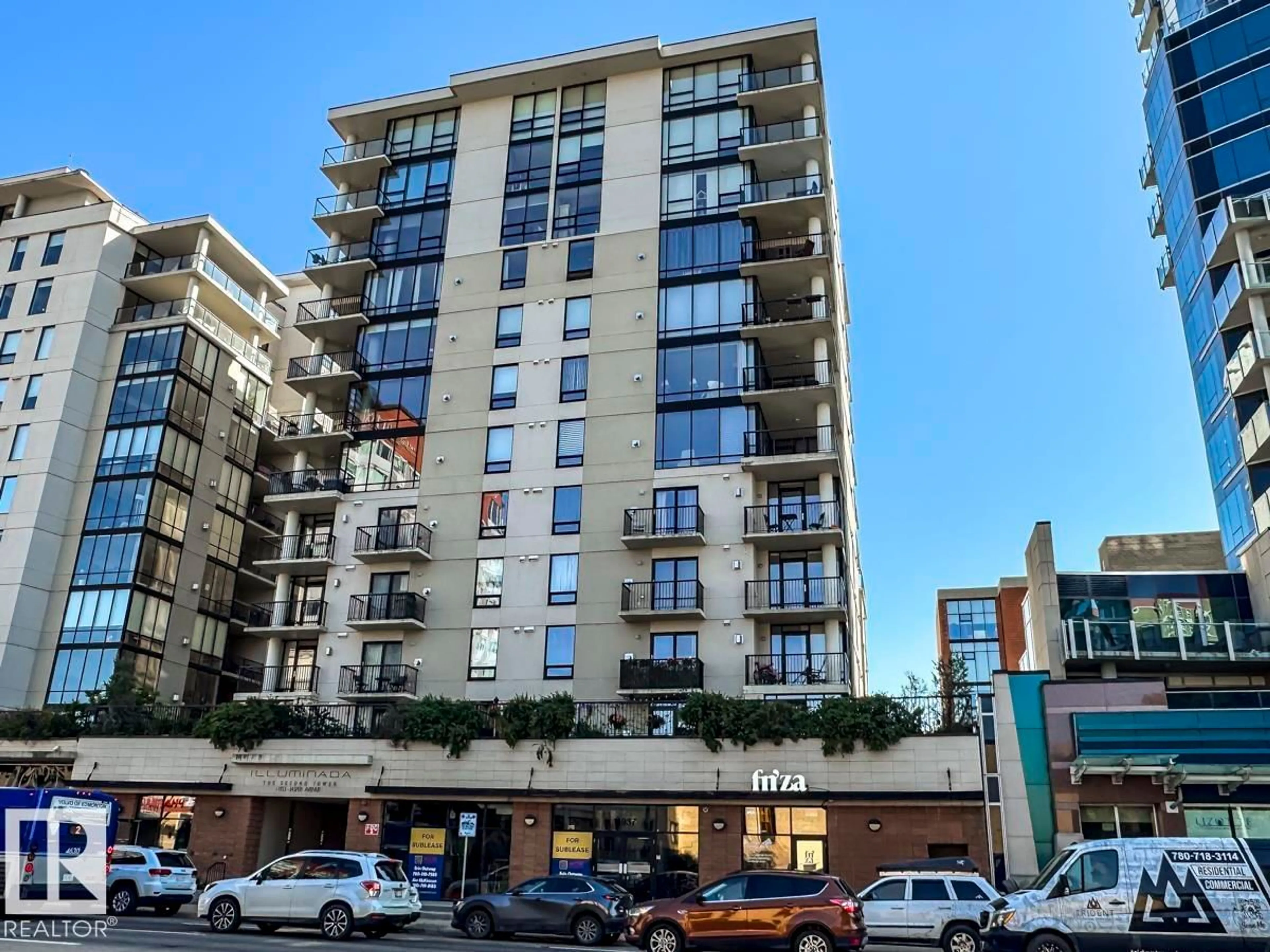 A pic from outside/outdoor area/front of a property/back of a property/a pic from drone, unknown for #205 - 11933 JASPER AV, Edmonton Alberta T5K0P1