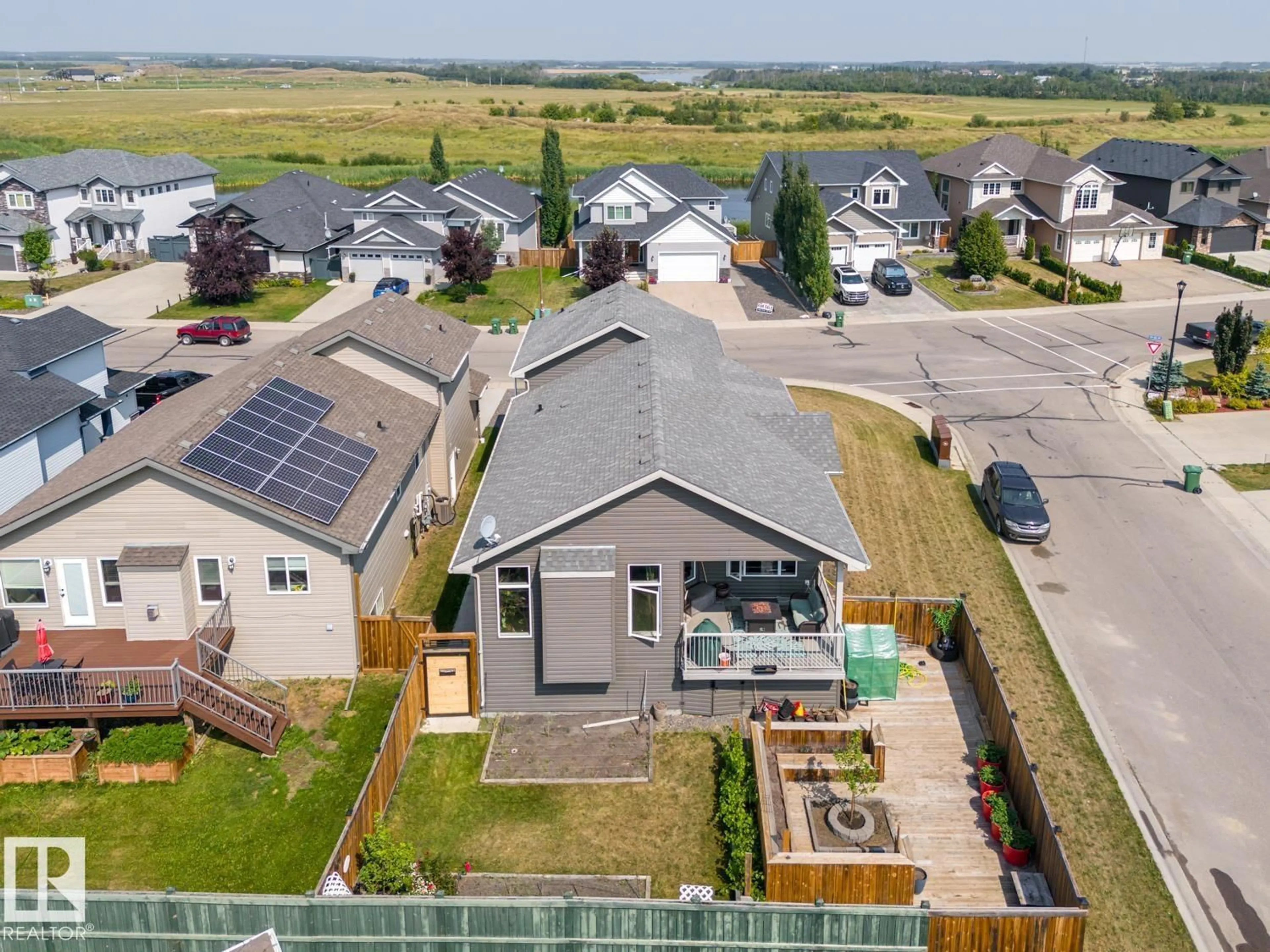 A pic from outside/outdoor area/front of a property/back of a property/a pic from drone, street for 3722 BEAU VISTA BV, Bonnyville Town Alberta T9N0A9