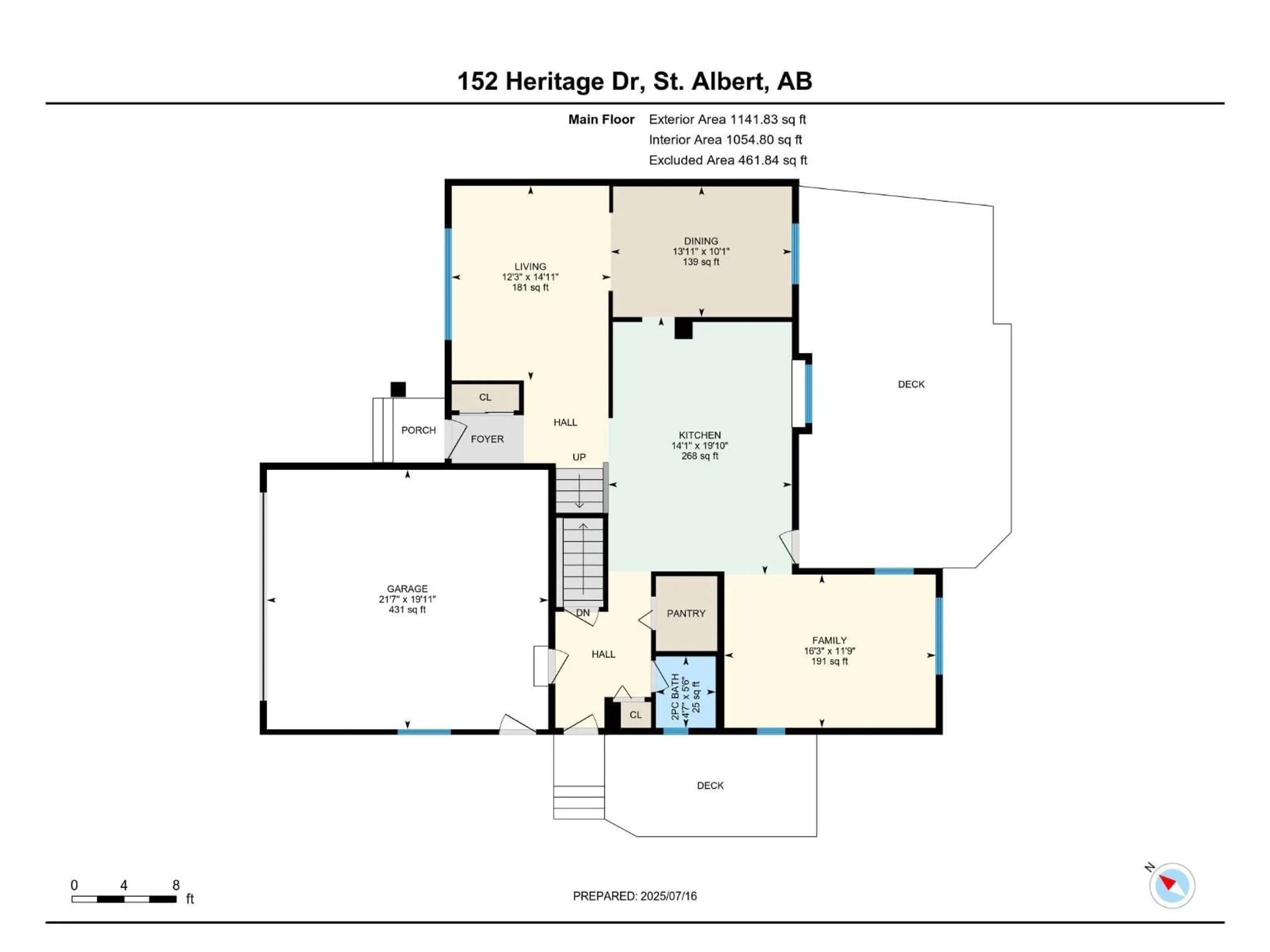 Floor plan for 152 HERITAGE DR, St. Albert Alberta T8N6B5