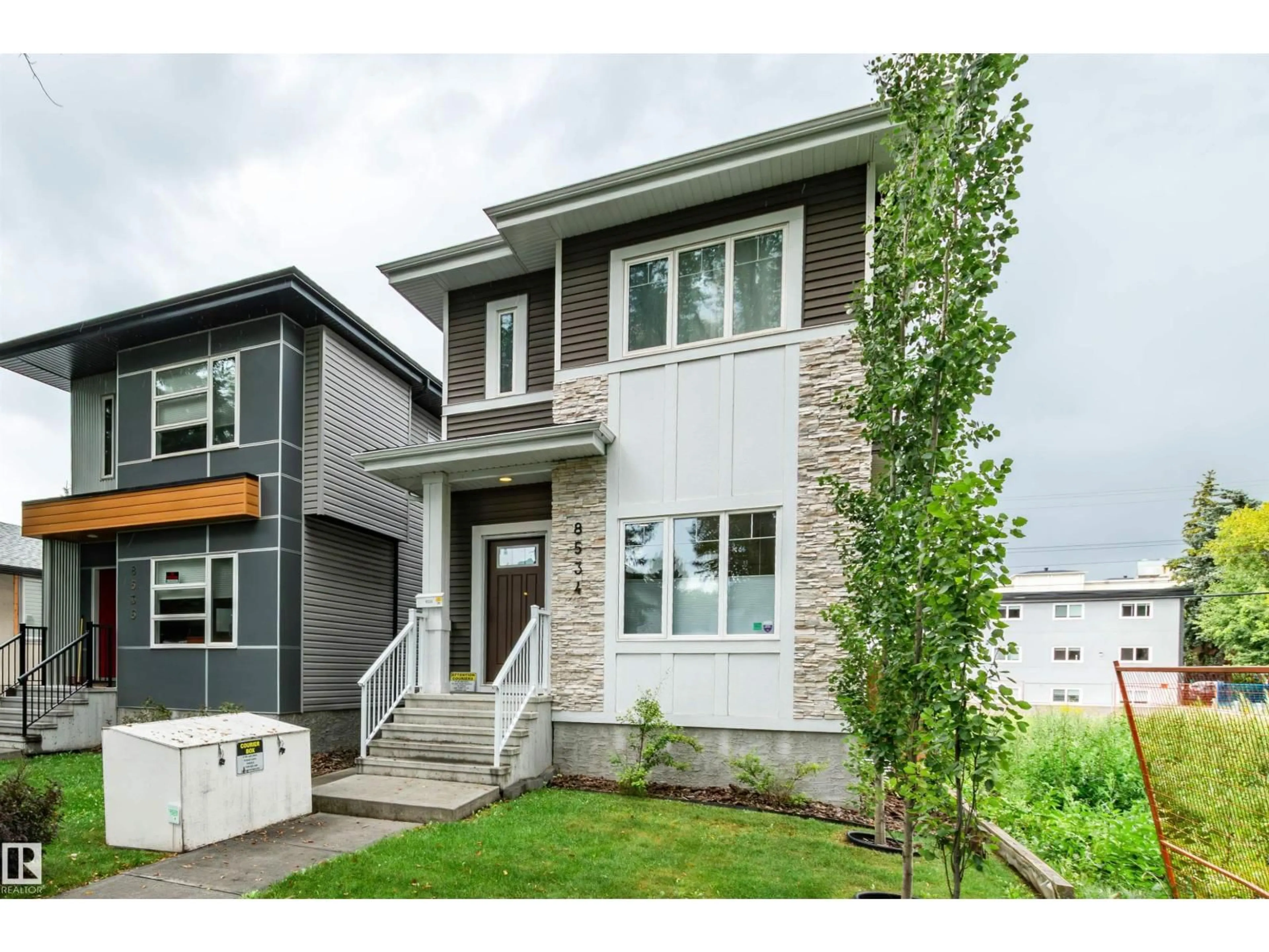 Home with brick exterior material, street for 8534 81 AV, Edmonton Alberta T6C0W4