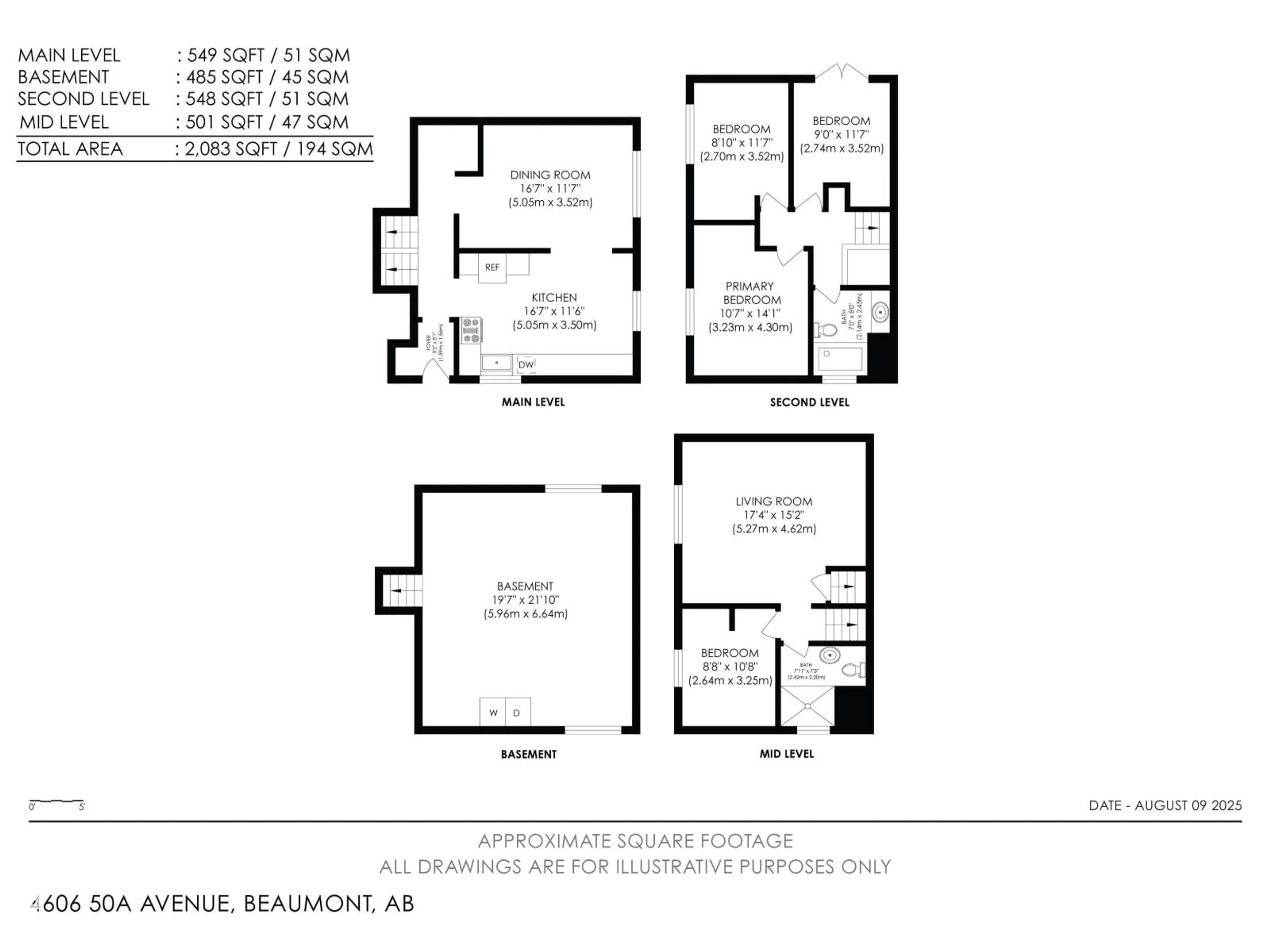 Floor plan for 4606 50A AV, Beaumont Alberta T4X1J2