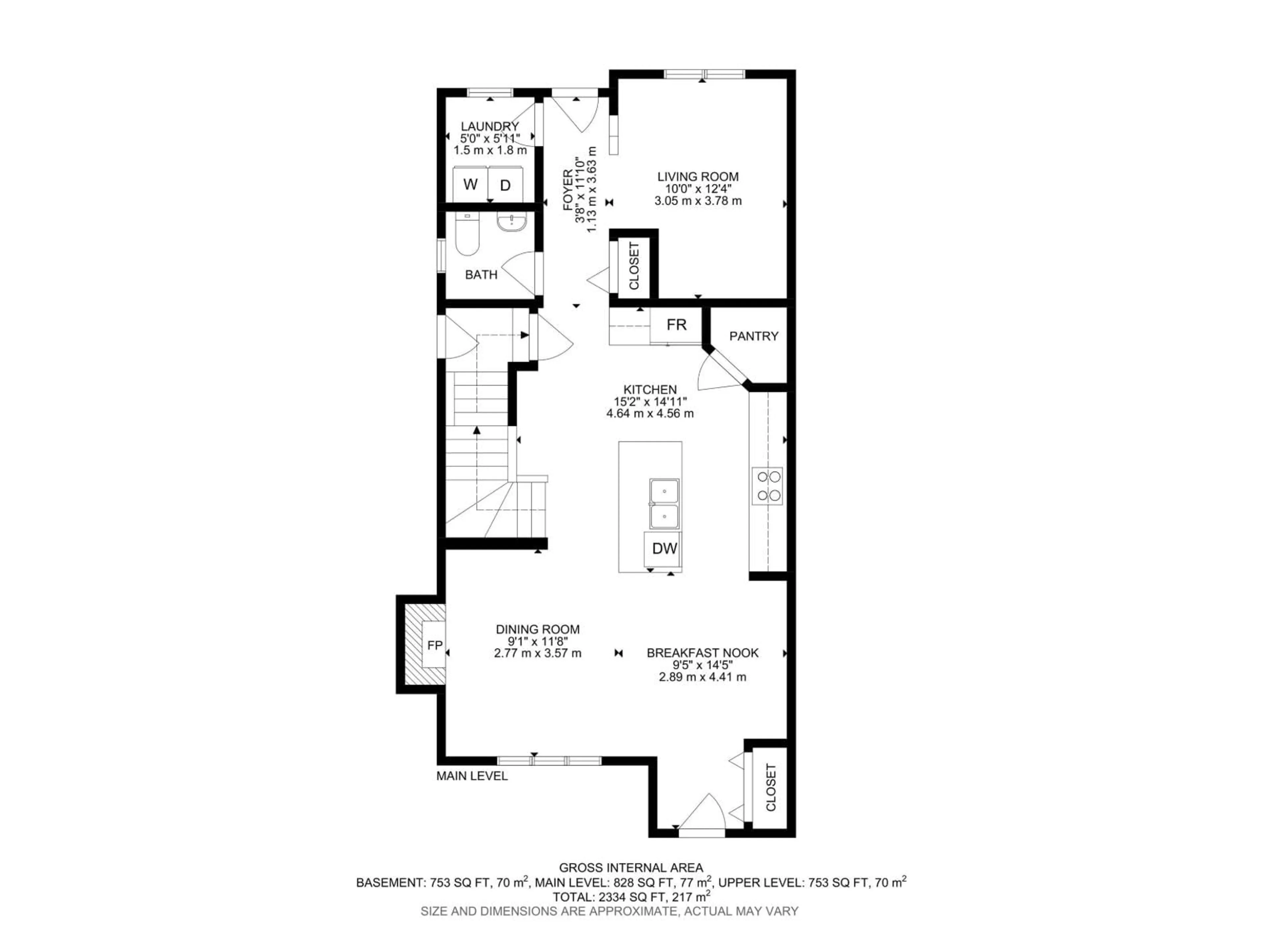 Floor plan for NW - 10223 155 ST, Edmonton Alberta T5P2L8