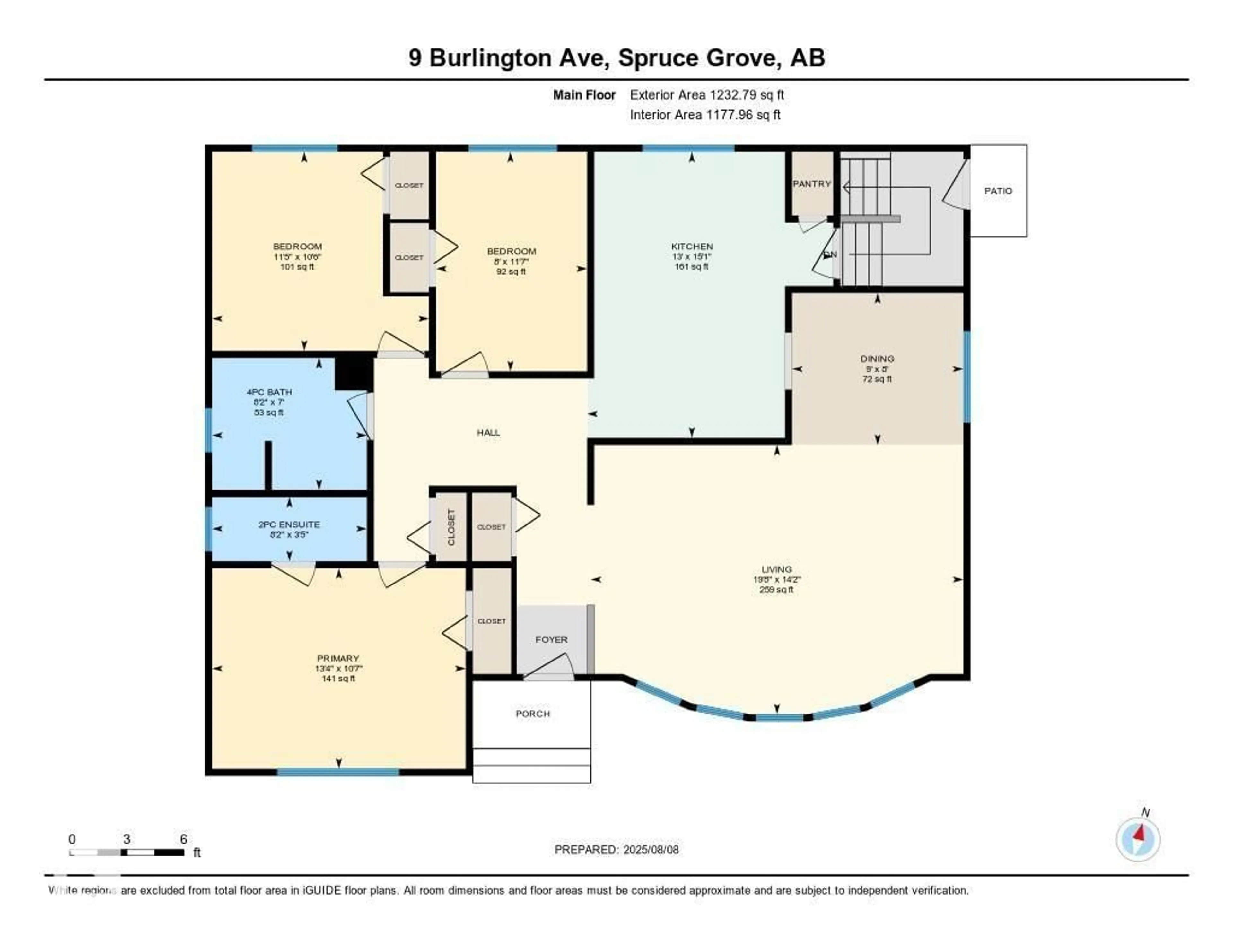 Floor plan for 9 BURLINGTON AV, Spruce Grove Alberta T7X1C9