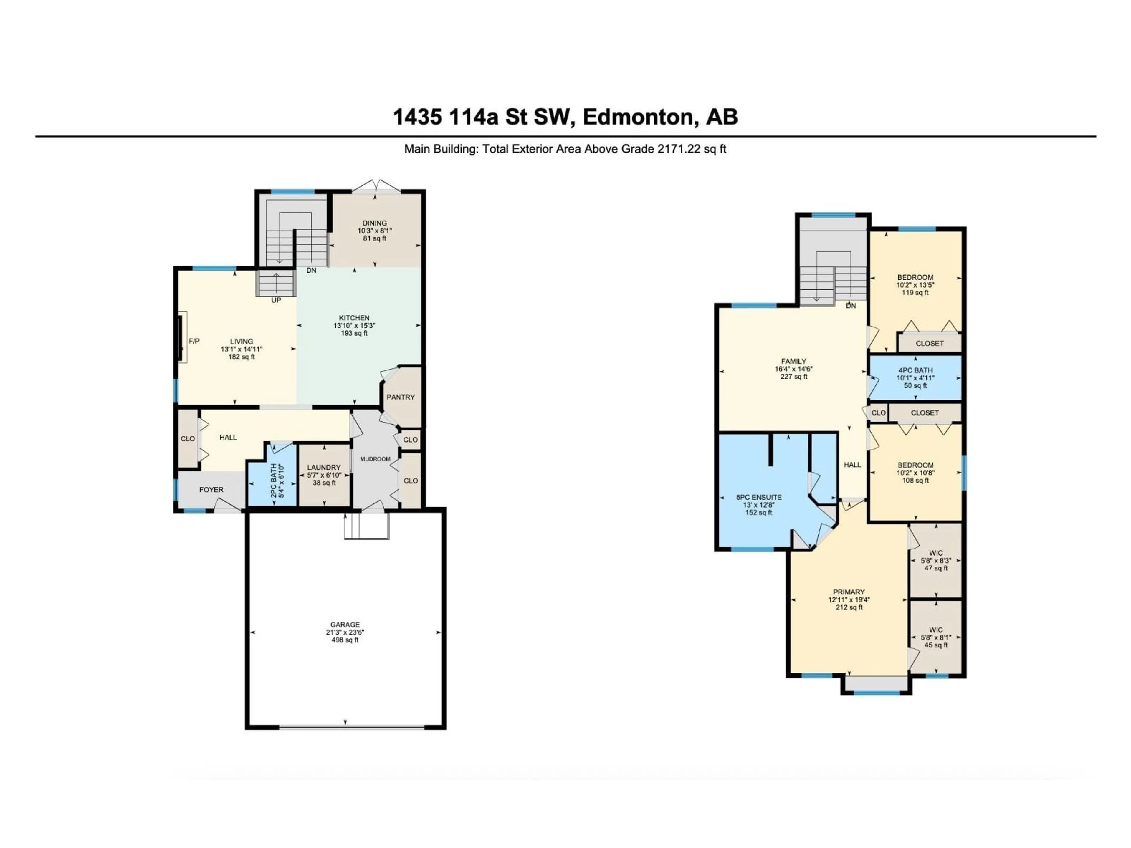 Floor plan for SW - 1435 114A ST, Edmonton Alberta T6W0N3