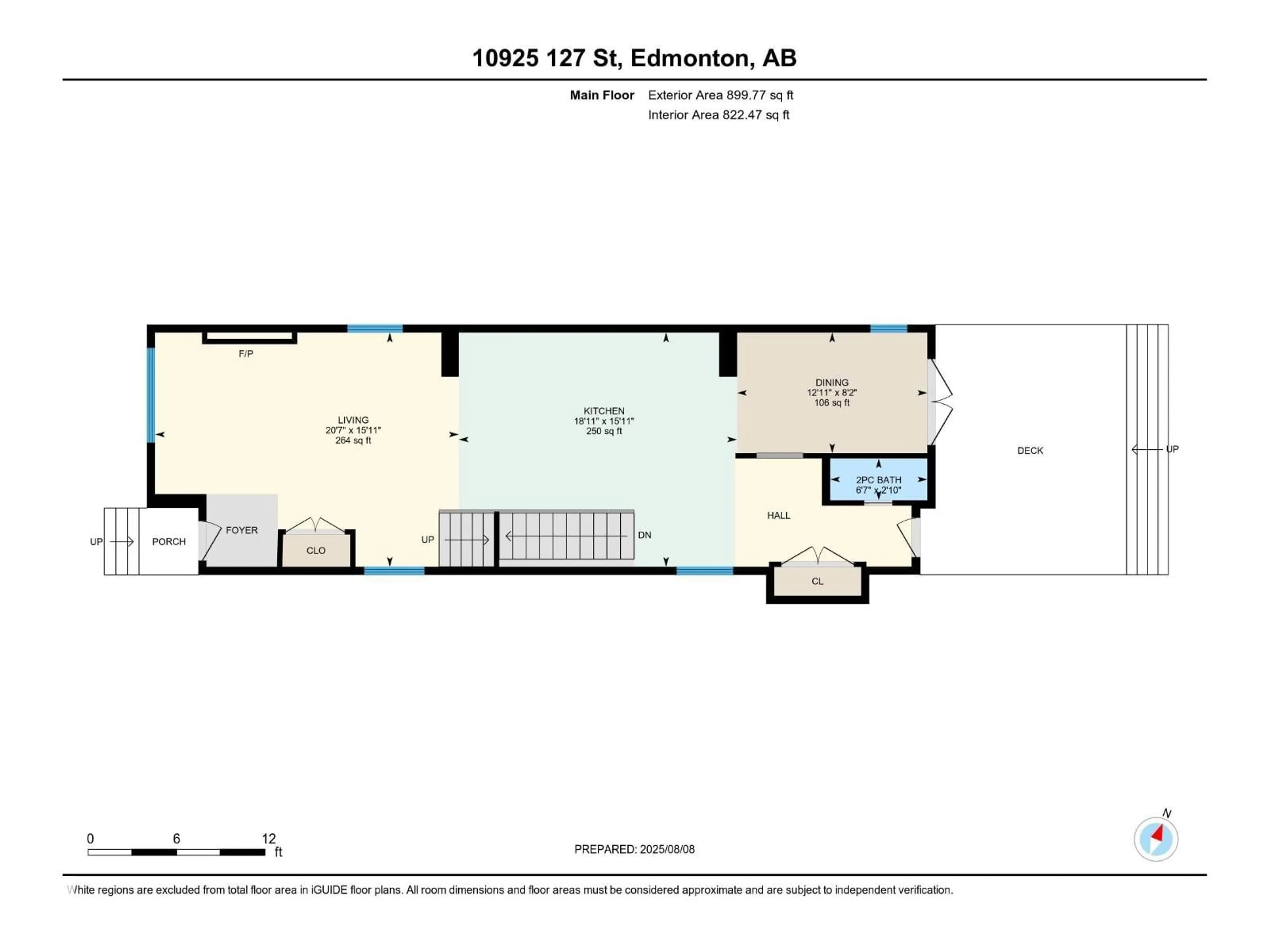 Floor plan for NW - 10925 127 ST, Edmonton Alberta T5M0S8