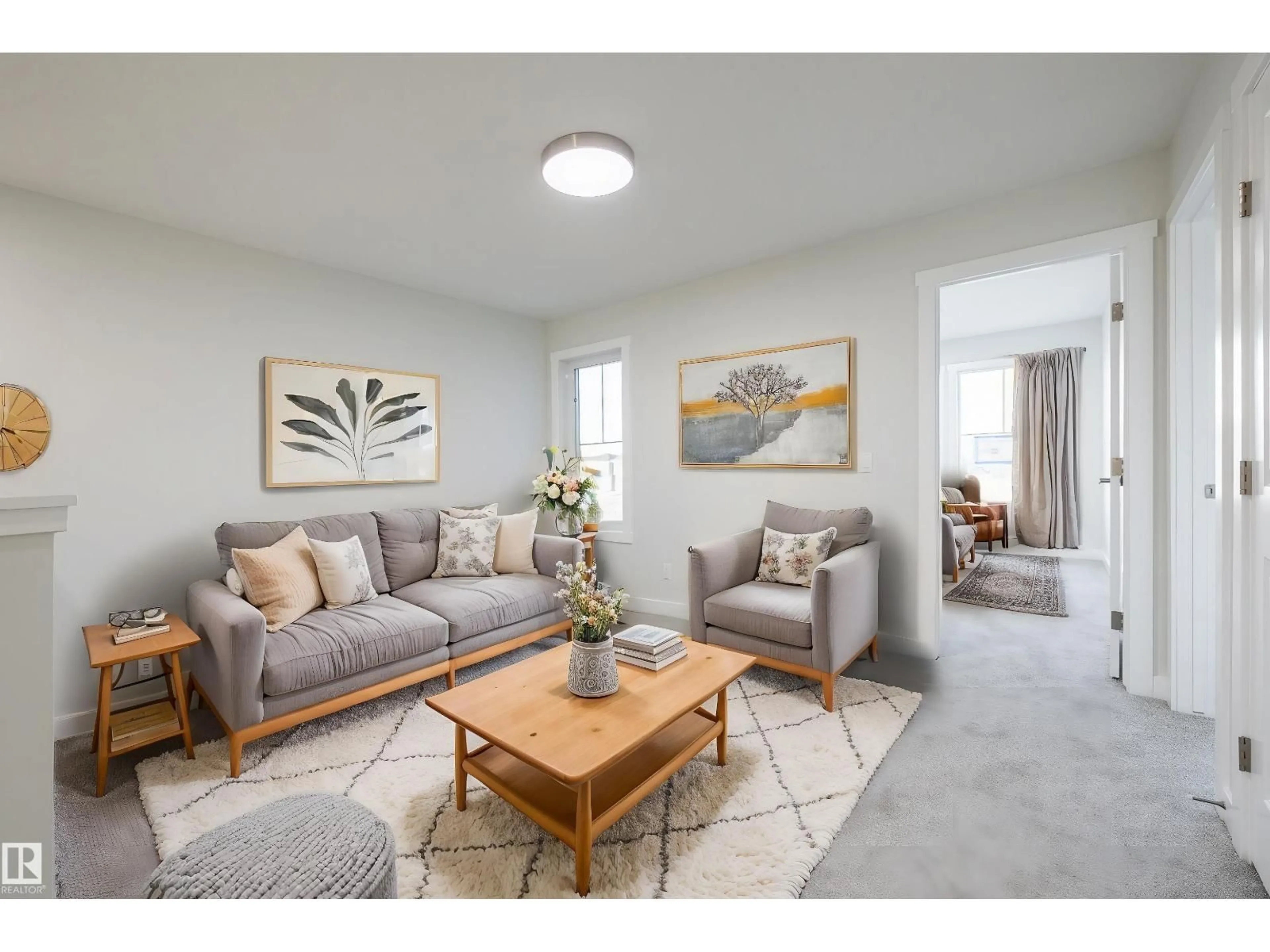 Living room with furniture, unknown for NW - 2411 189 ST, Edmonton Alberta T6M3H9