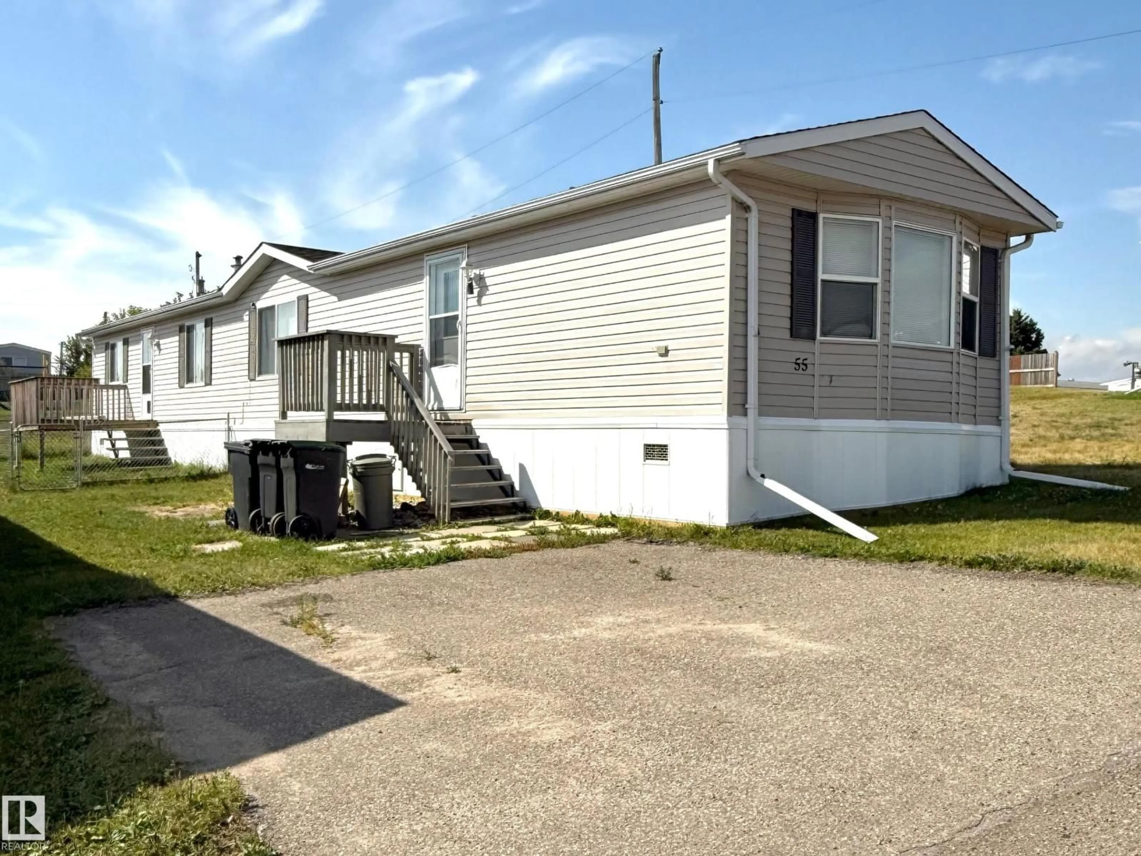 Home with vinyl exterior material, street for #55 - 4405 50 AV, Cold Lake Alberta T9M1Z4