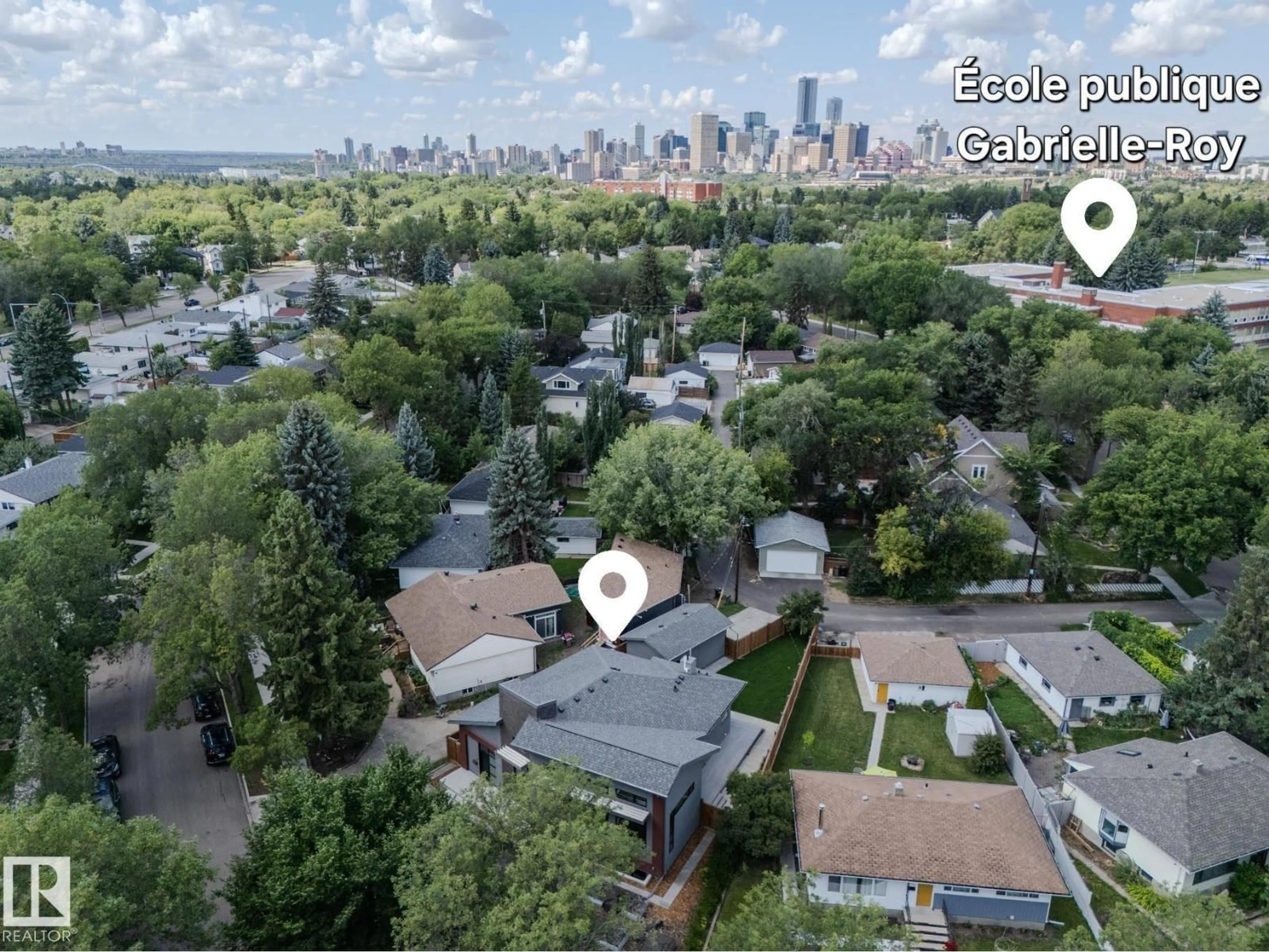 A pic from outside/outdoor area/front of a property/back of a property/a pic from drone, city buildings view from balcony for NW - 8704 92B AV, Edmonton Alberta T6C1S9