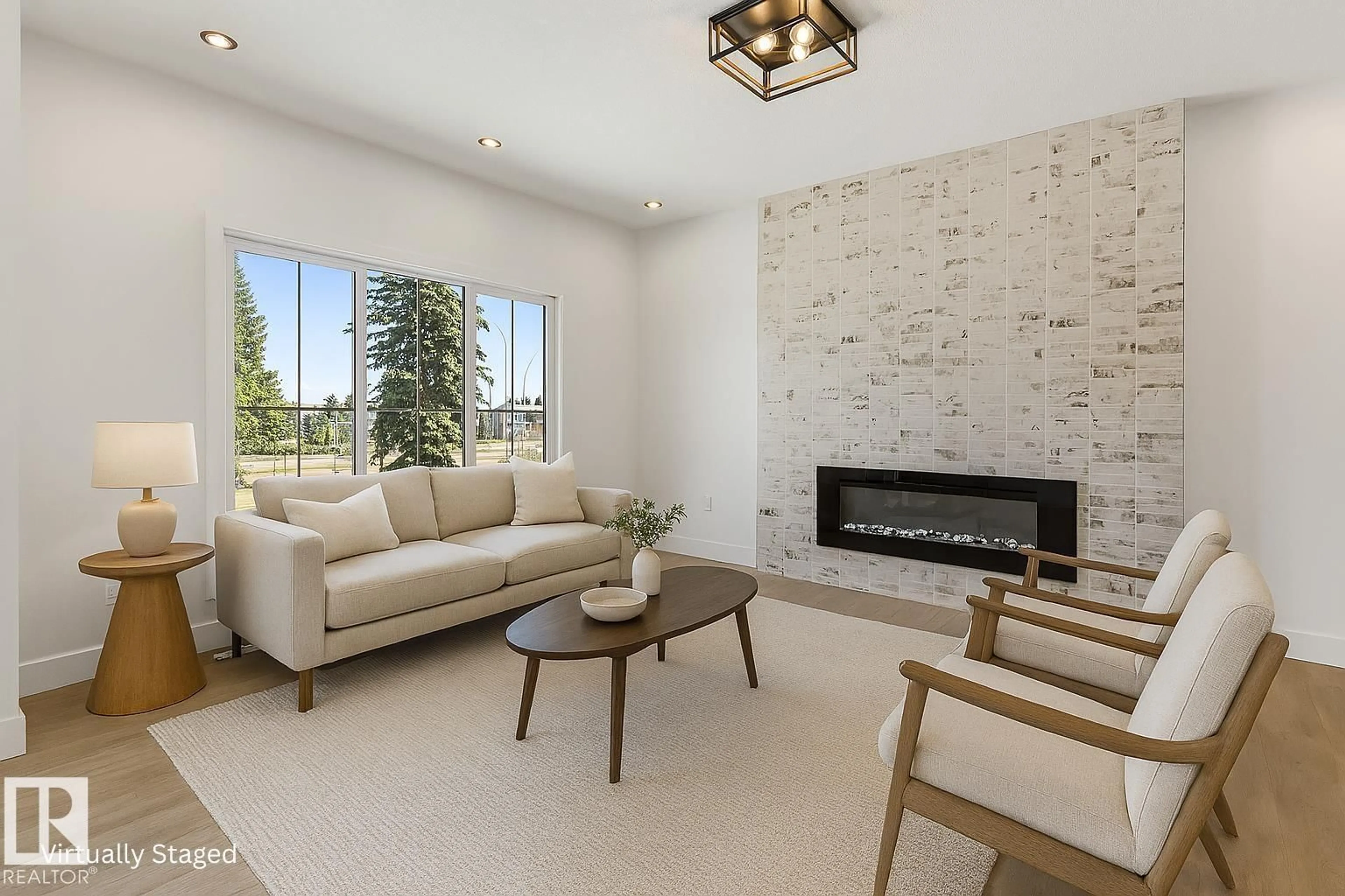 Living room with furniture, ceramic/tile floor for 7908 75 ST, Edmonton Alberta T6C2G5