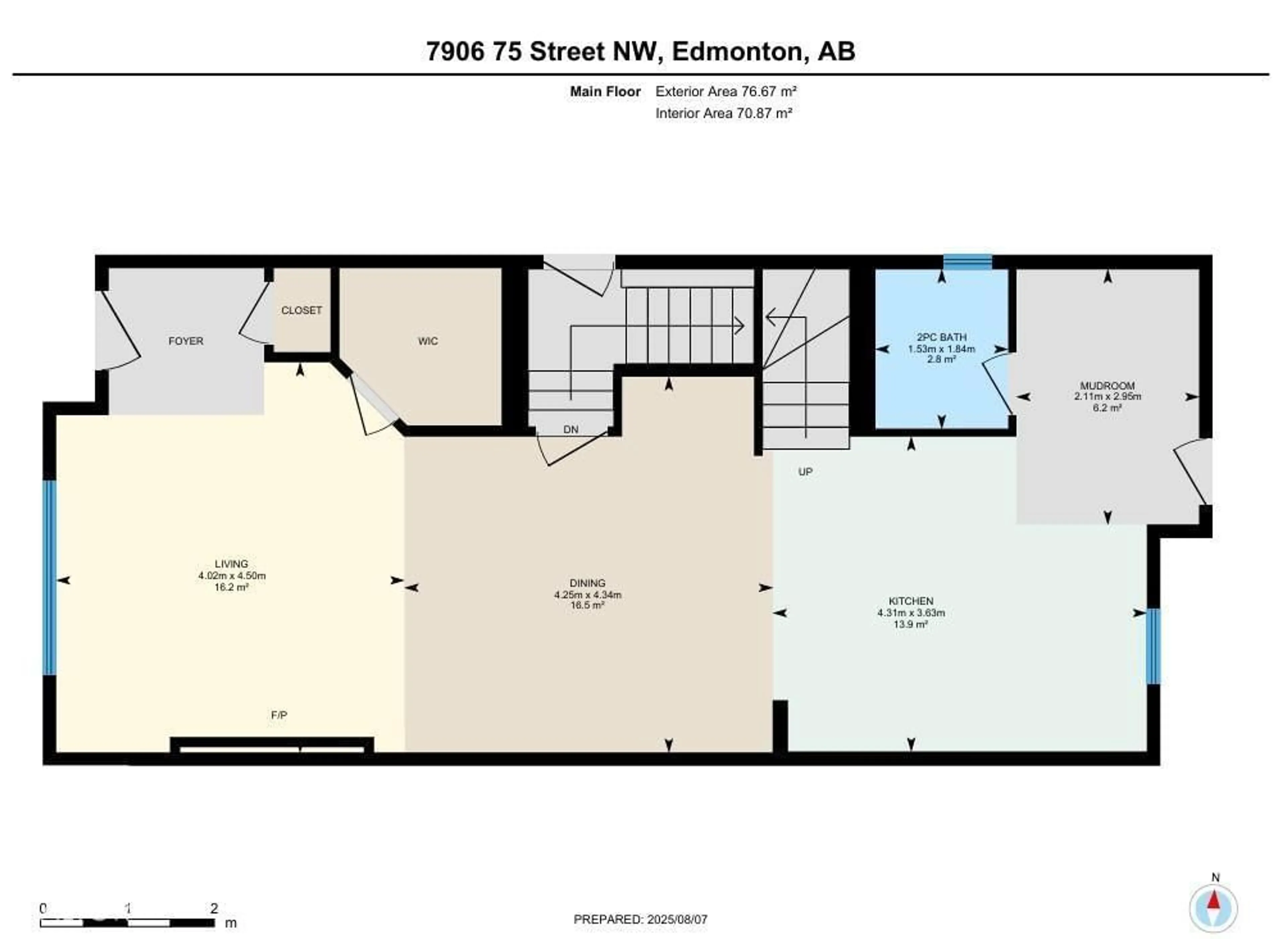 Floor plan for NW - 7906 75 ST, Edmonton Alberta T6C2G5