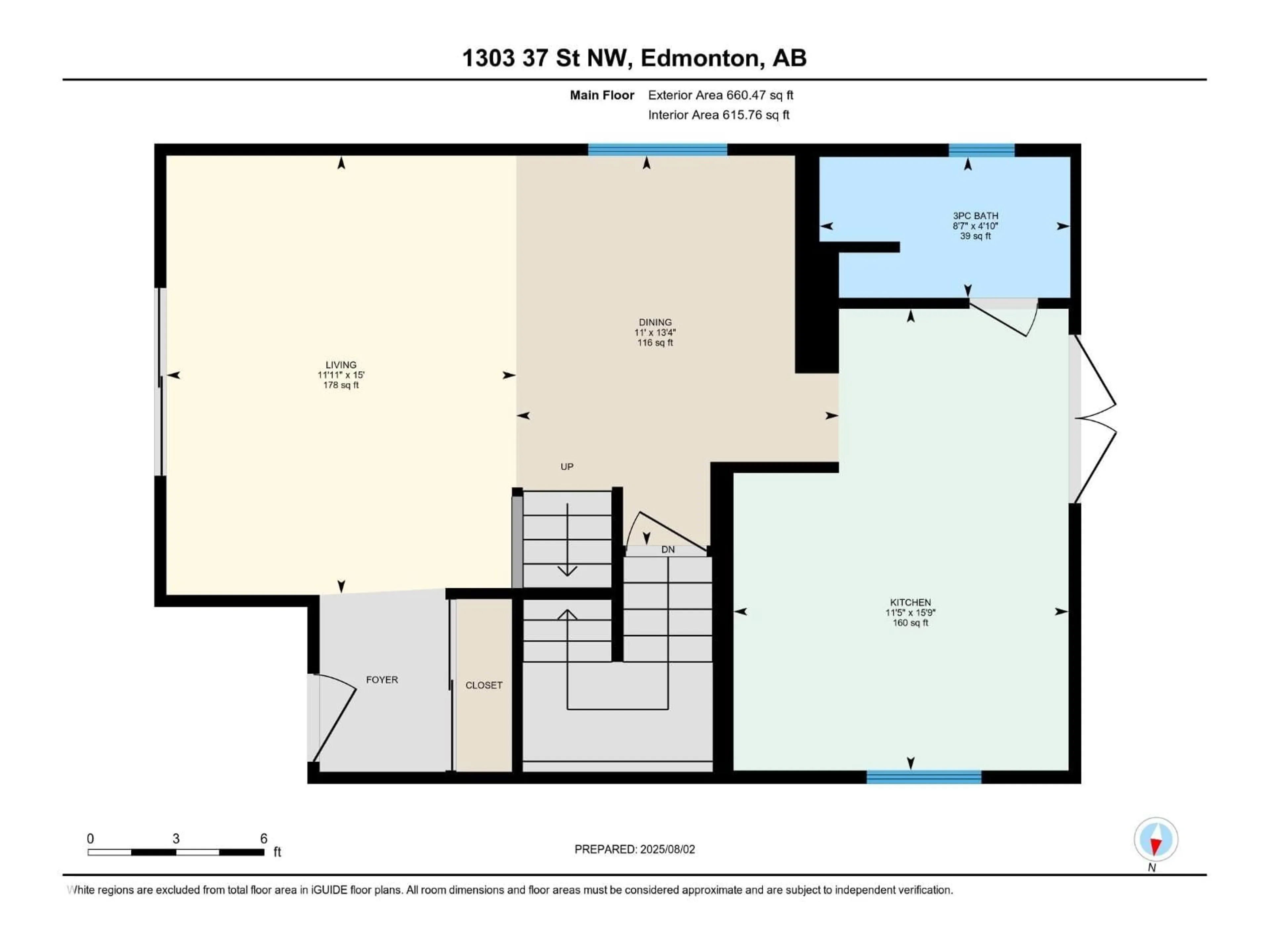 Floor plan for 1303 37 ST, Edmonton Alberta T6L2N1