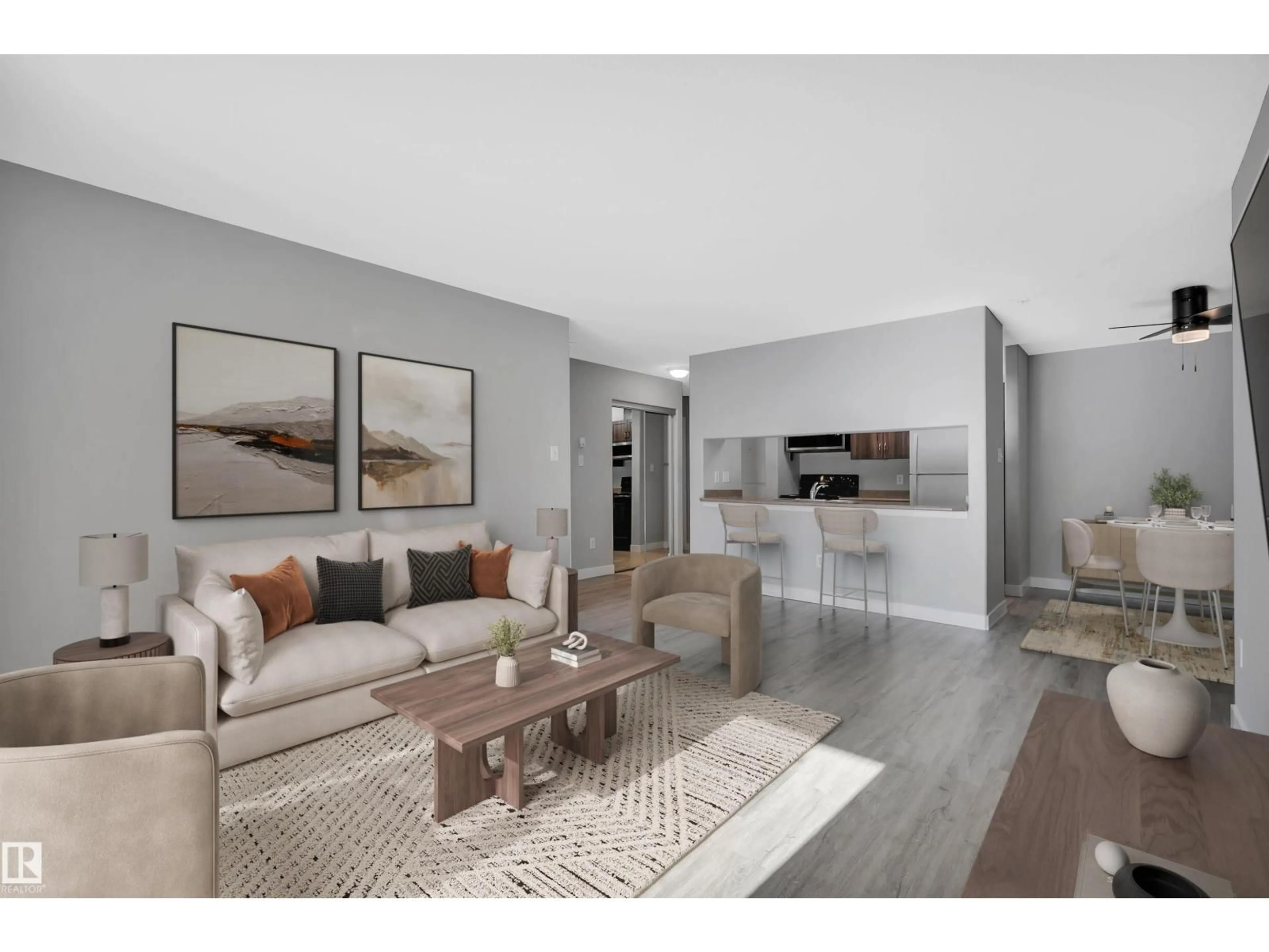 Living room with furniture, unknown for #131 WOODSMERE CL, Fort Saskatchewan Alberta T8L4N9