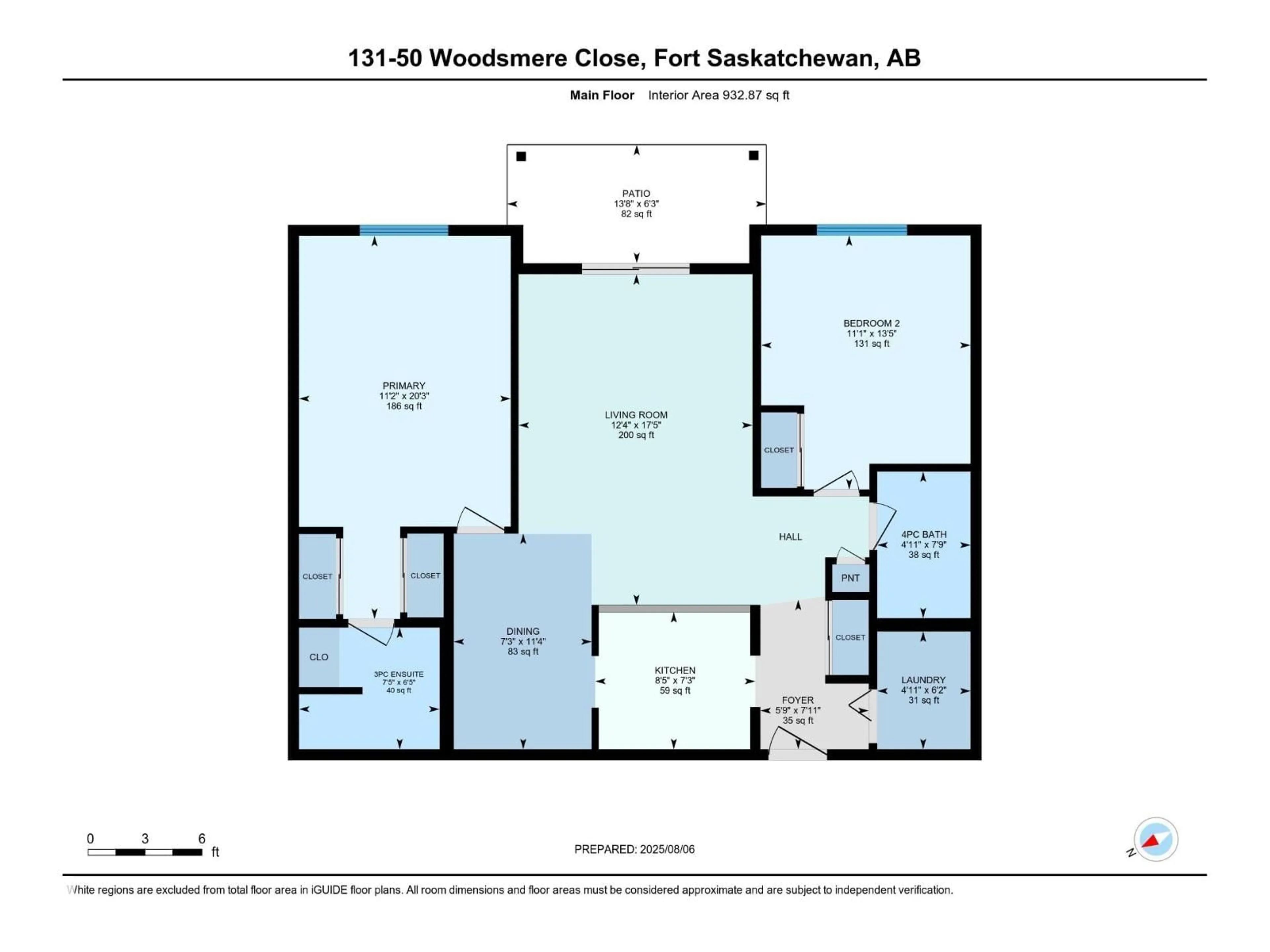 Floor plan for #131 WOODSMERE CL, Fort Saskatchewan Alberta T8L4N9