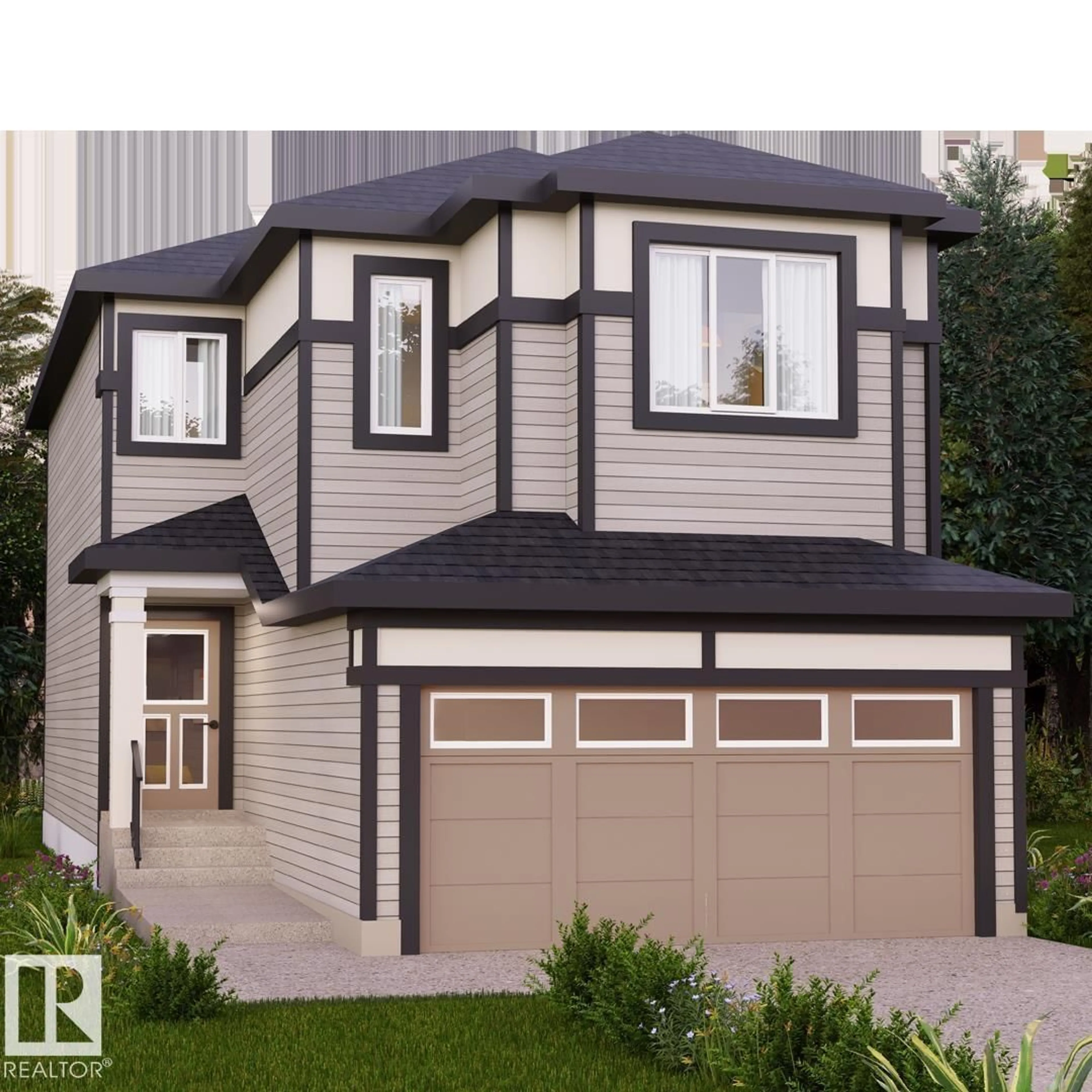 Home with vinyl exterior material, street for 20968 22 AV, Edmonton Alberta T6M3H7