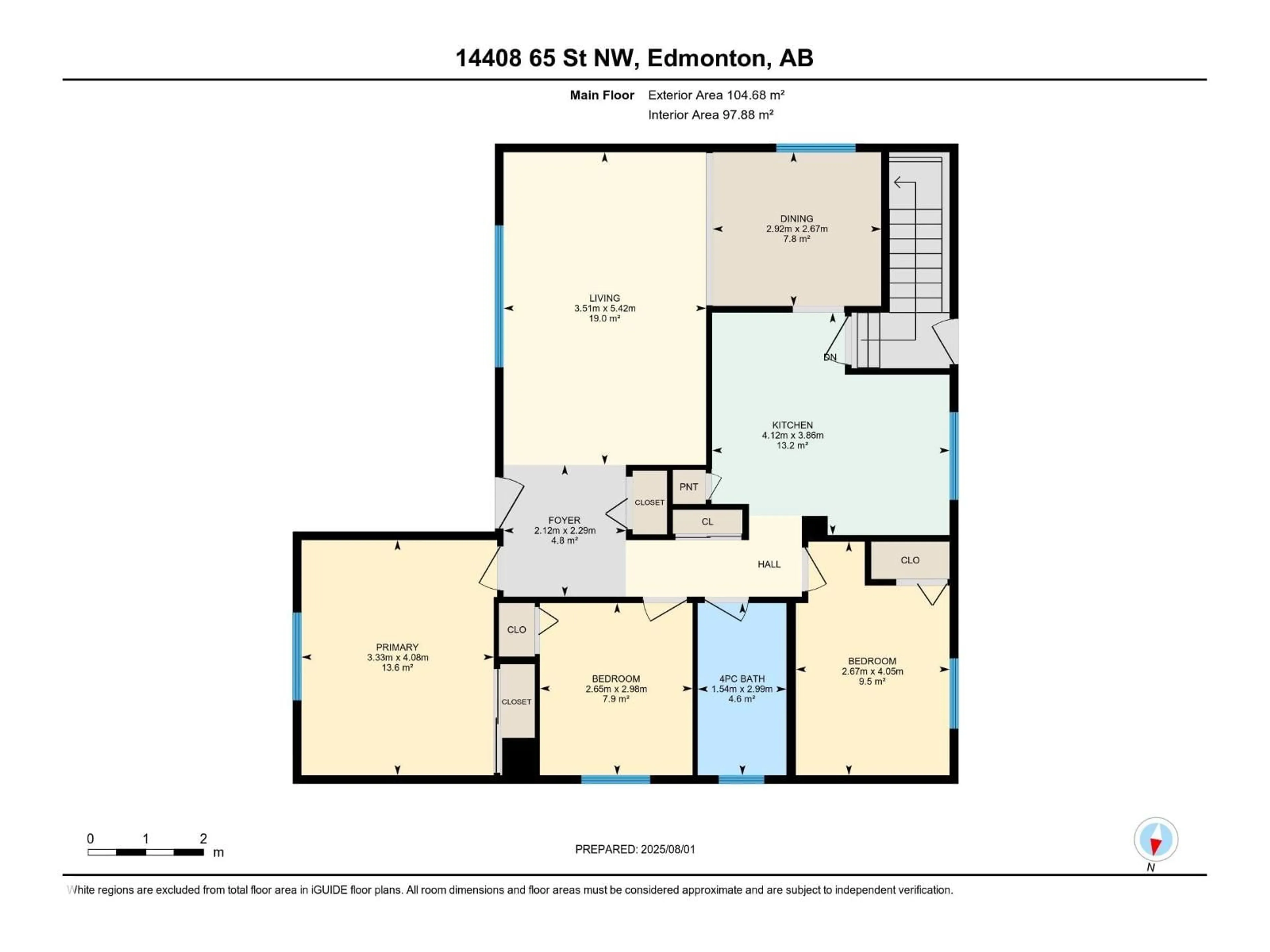Floor plan for NW - 14408 65 ST, Edmonton Alberta T5A2C7