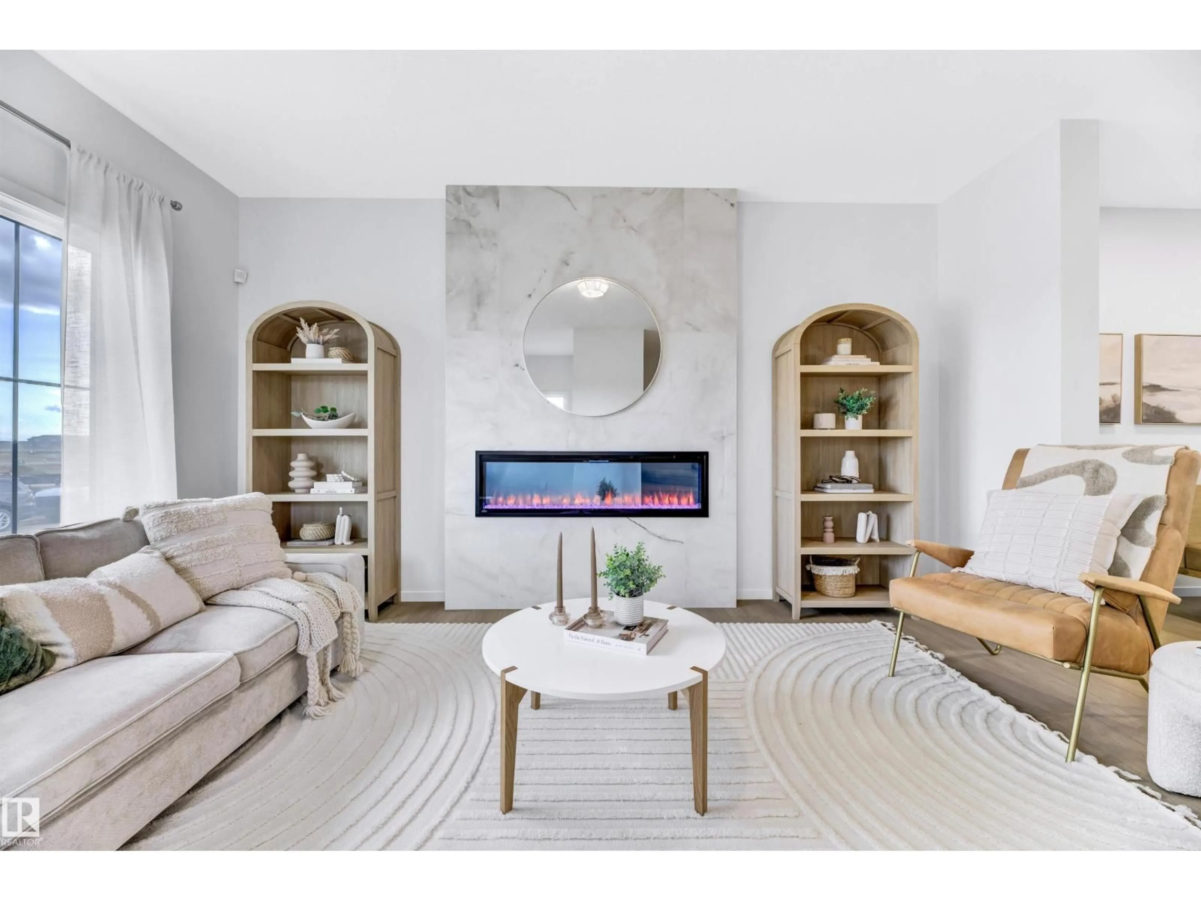 Living room with furniture, ceramic/tile floor for 842 ROWAN CL, Edmonton Alberta T6X3J4