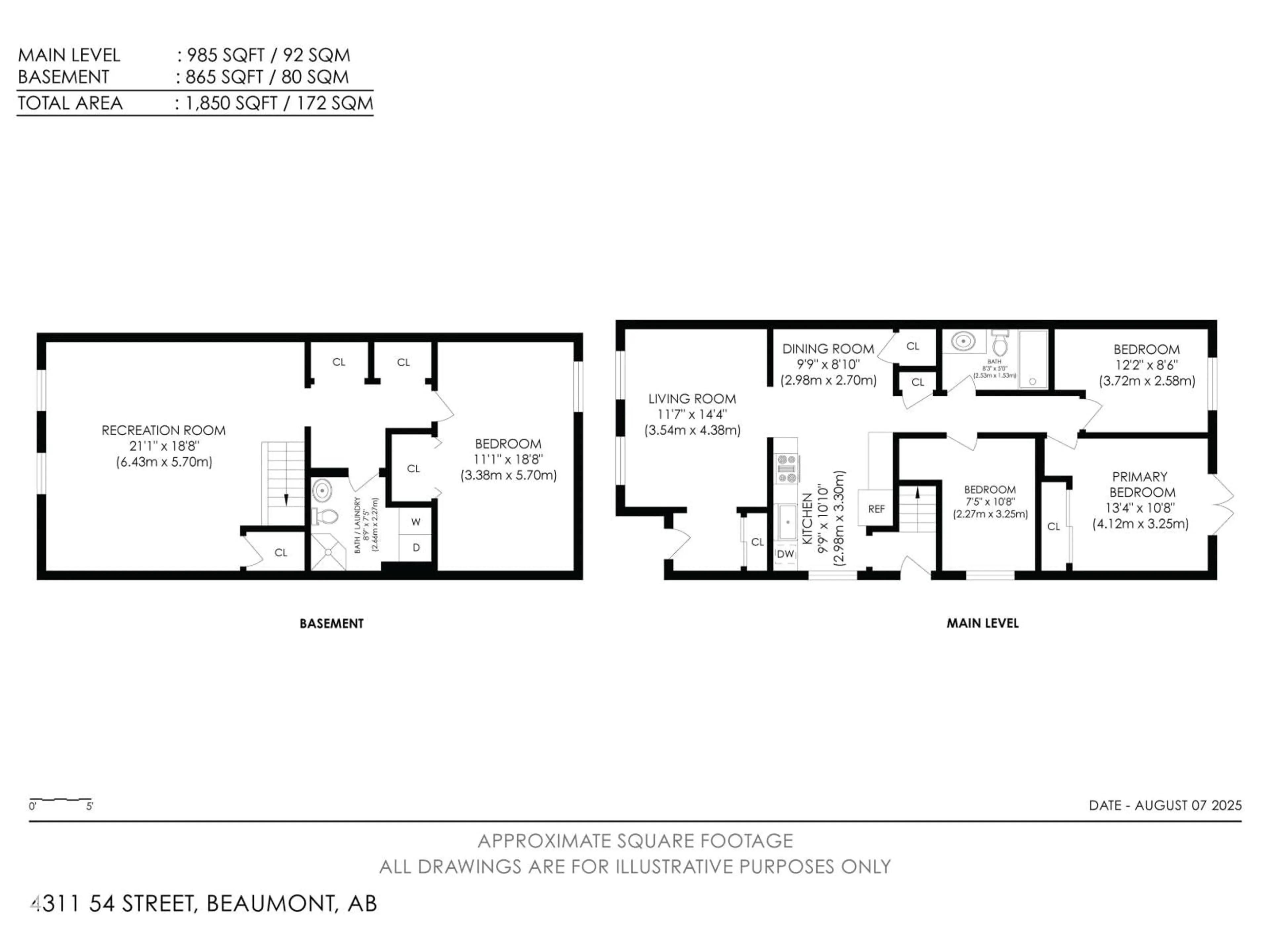 Floor plan for 4311 54 ST, Beaumont Alberta T4X1C6