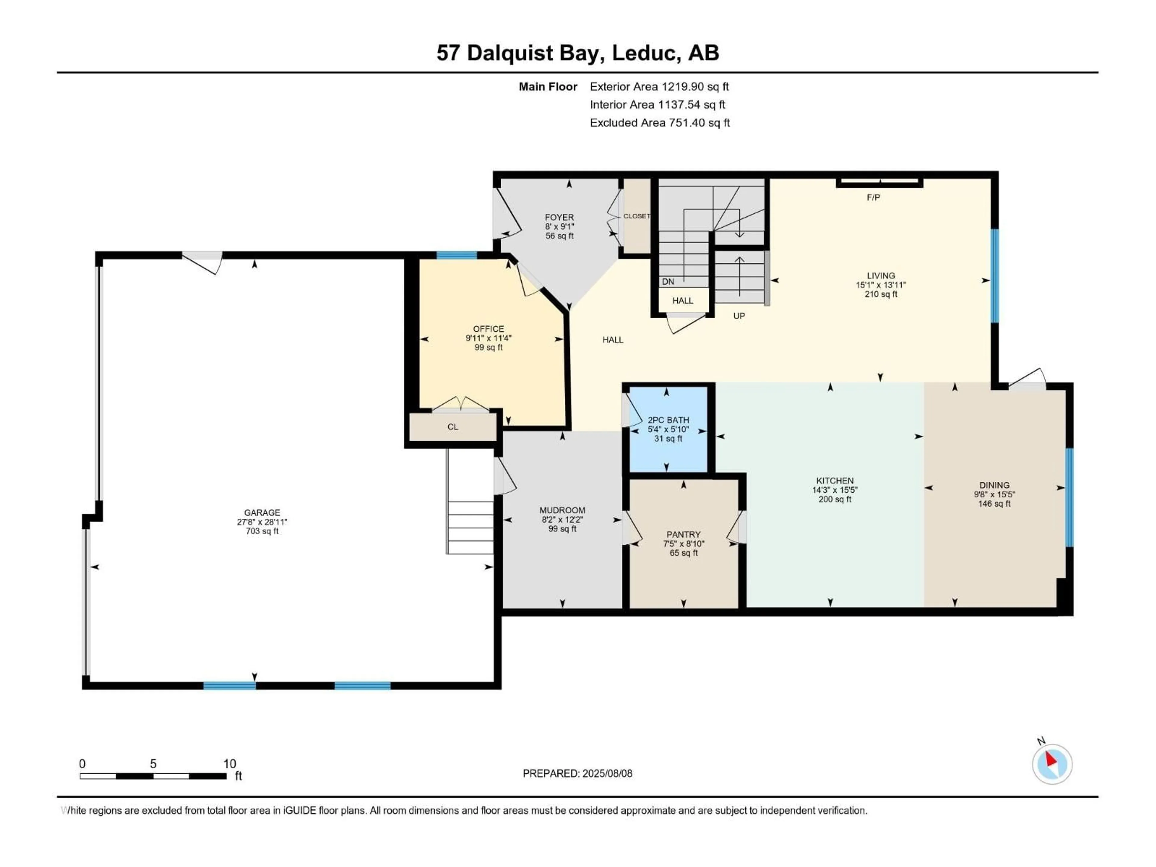 Floor plan for 57 DALQUIST BA, Leduc Alberta T9E0N5