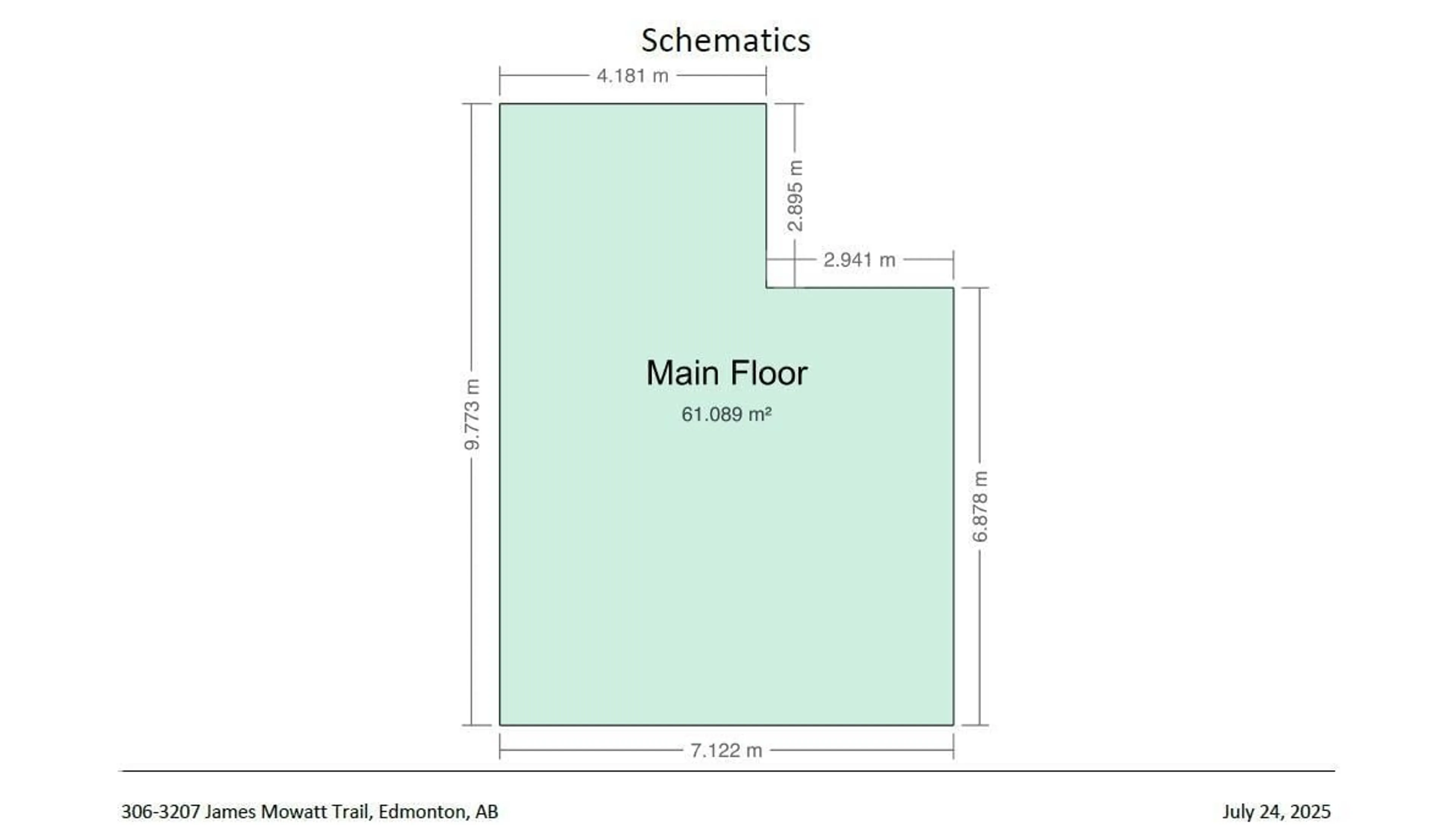 Floor plan for #306 - 3207 JAMES MOWATT TR, Edmonton Alberta T6W3L6
