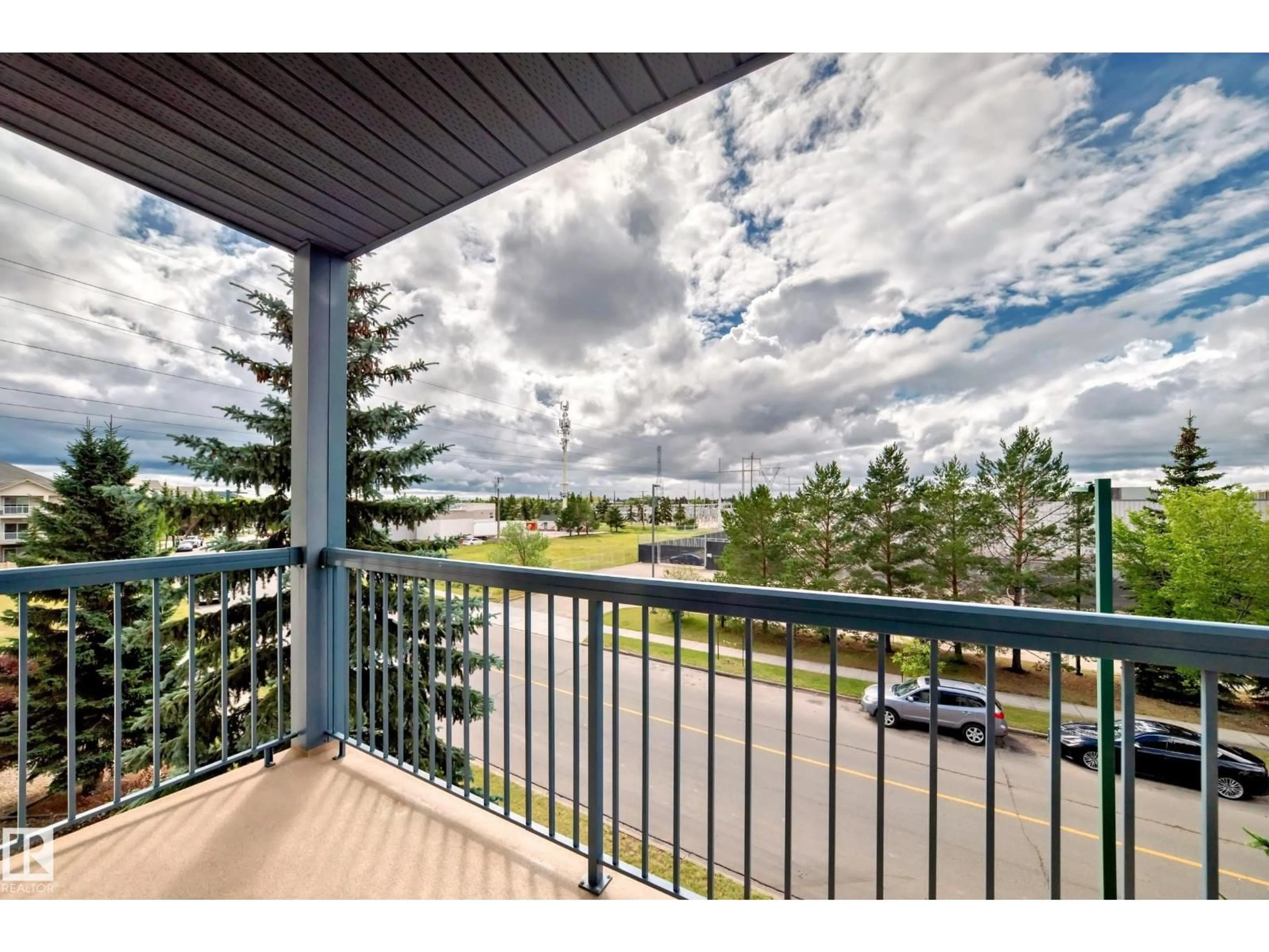 Balcony in the apartment, water/lake/river/ocean view for #323 - 16303 95 ST, Edmonton Alberta T5Z3V1