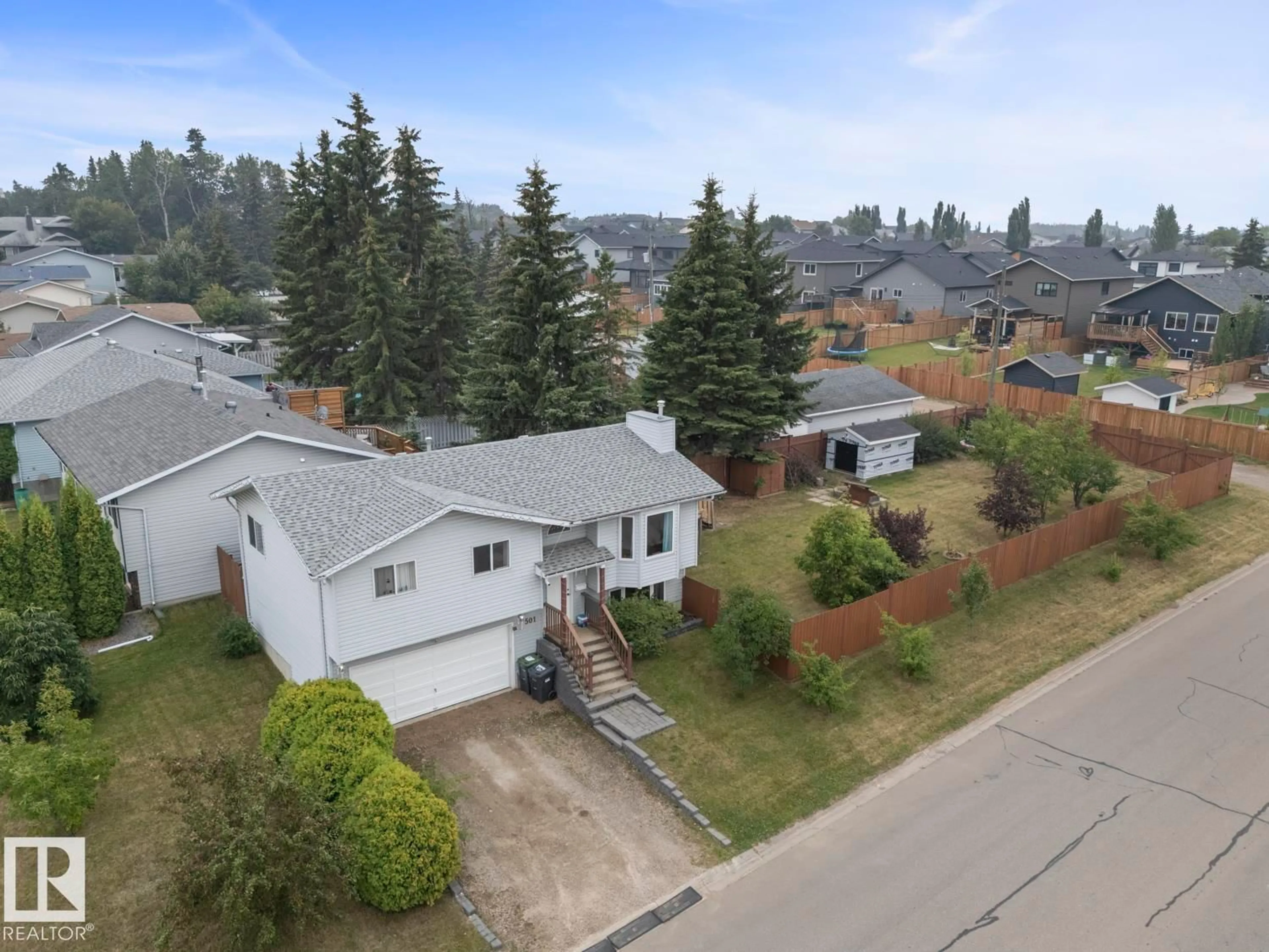 A pic from outside/outdoor area/front of a property/back of a property/a pic from drone, street for 501 16 ST, Cold Lake Alberta T9M1C1