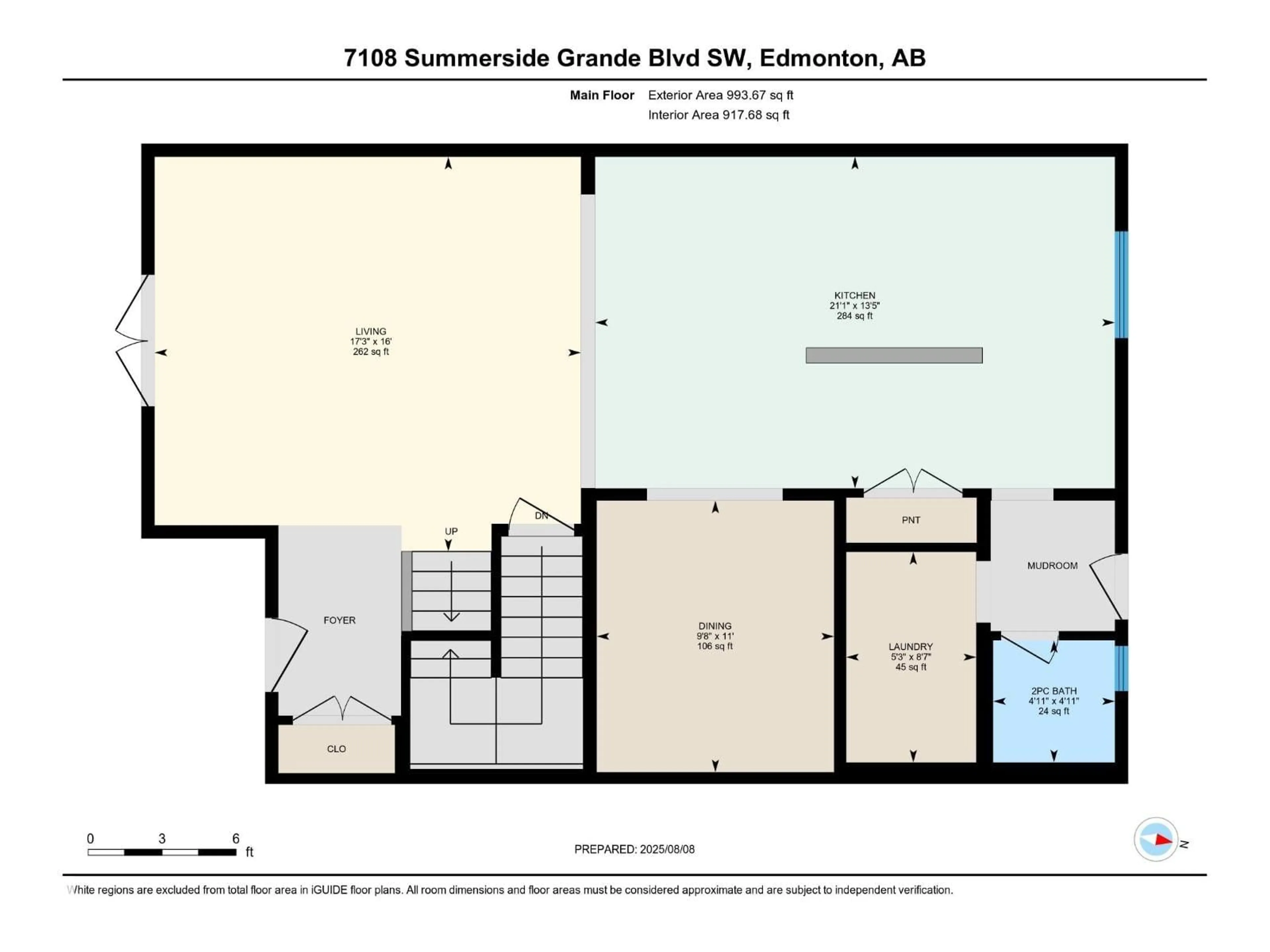 Floor plan for 7108 SUMMERSIDE GRANDE BV, Edmonton Alberta T6X2E7