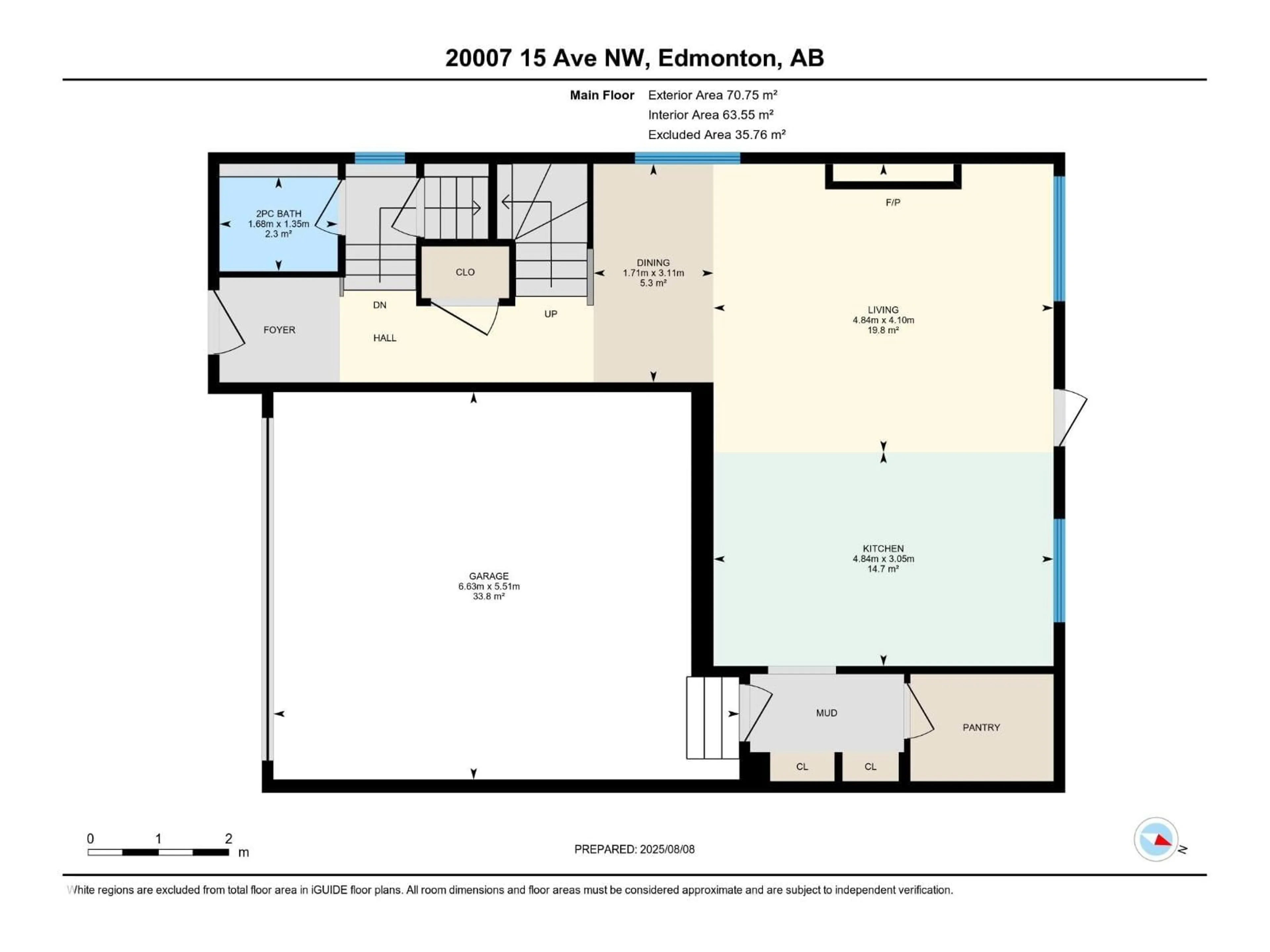 Floor plan for NW - 20007 15 AV, Edmonton Alberta T6M1L6