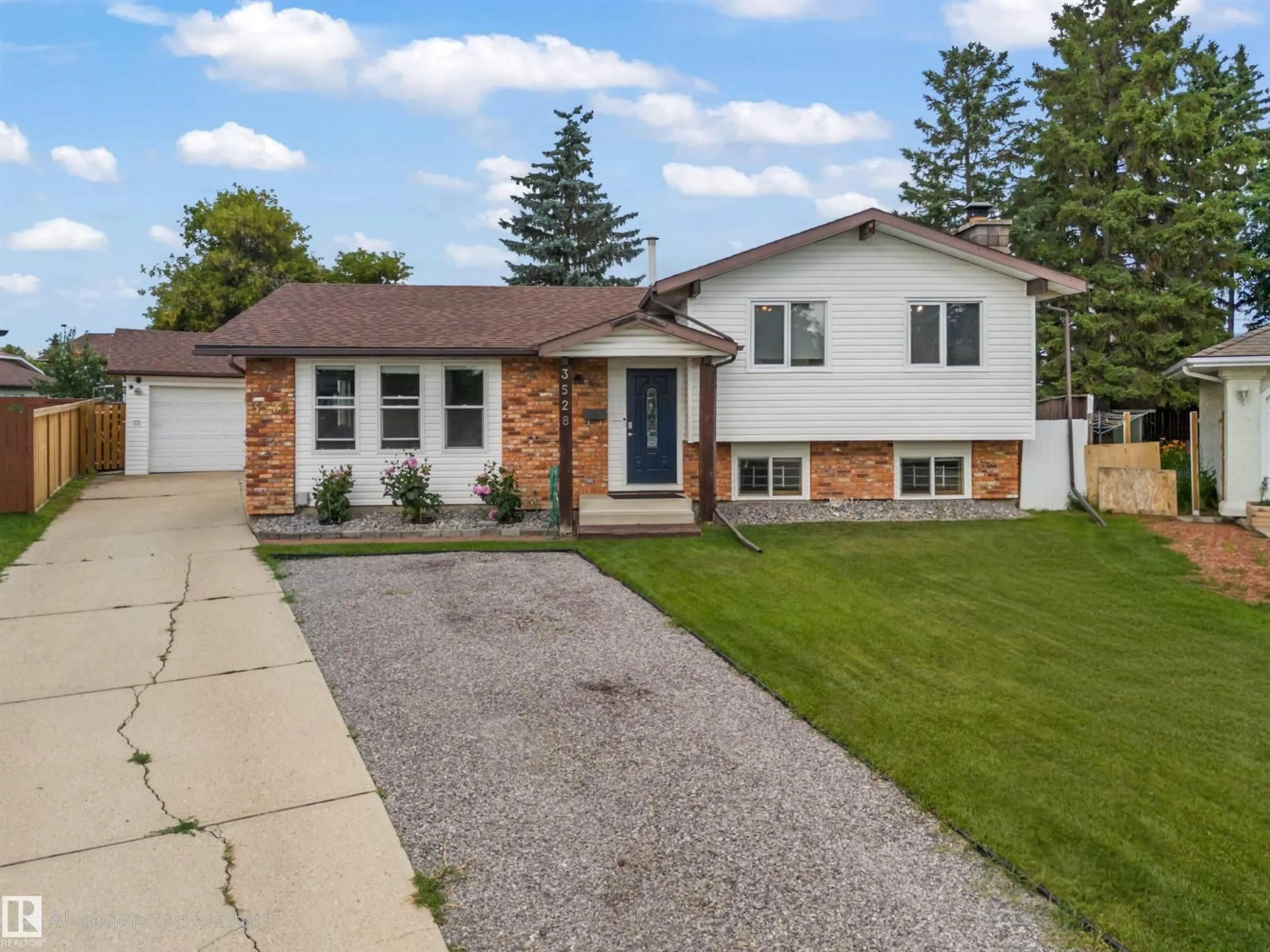 Home with brick exterior material, street for 3528 13 AV, Edmonton Alberta T6L3B3