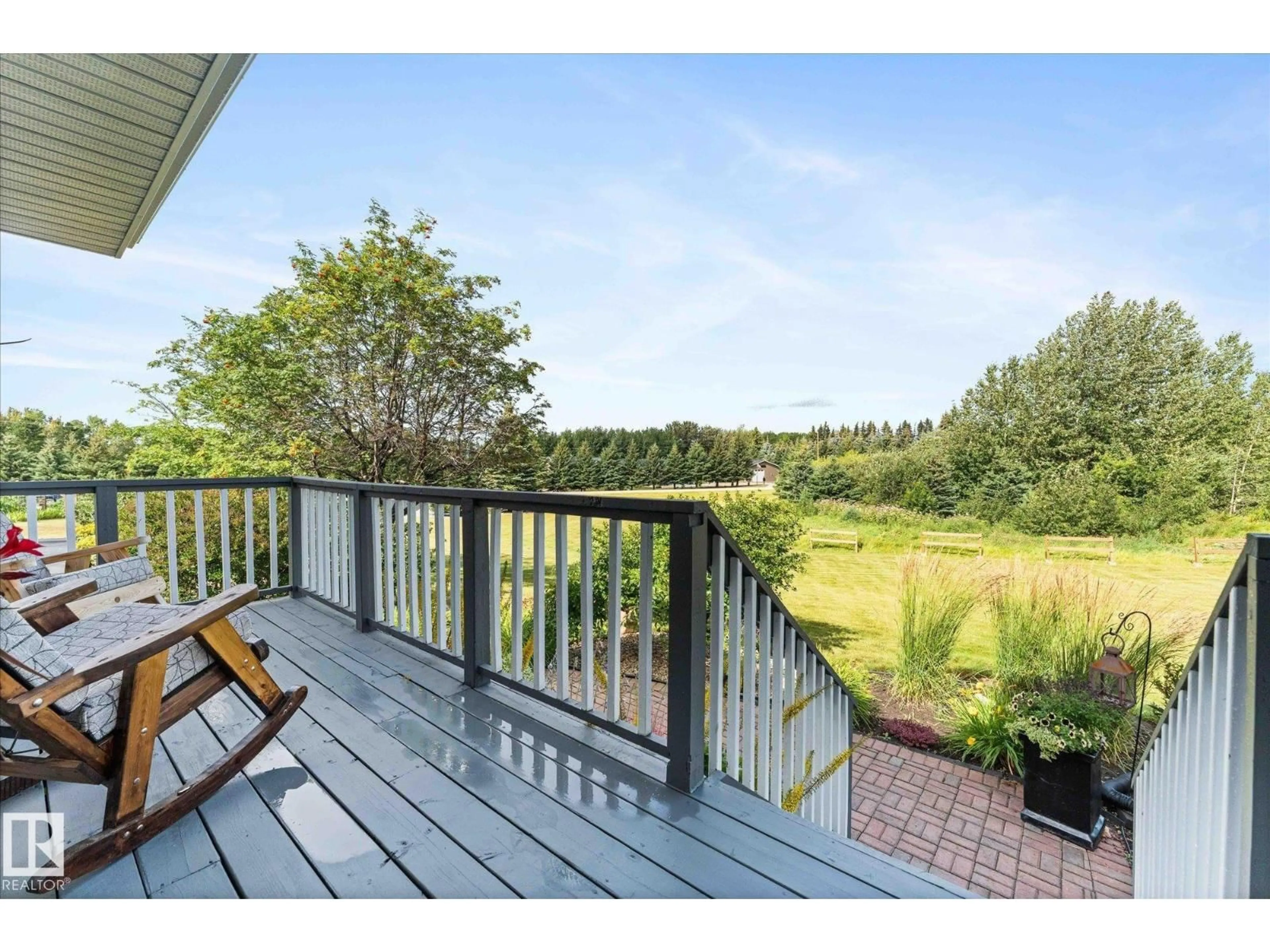 Patio, water/lake/river/ocean view for 14 - 14 RGE ROAD 15, Rural Parkland County Alberta T7Y0C3