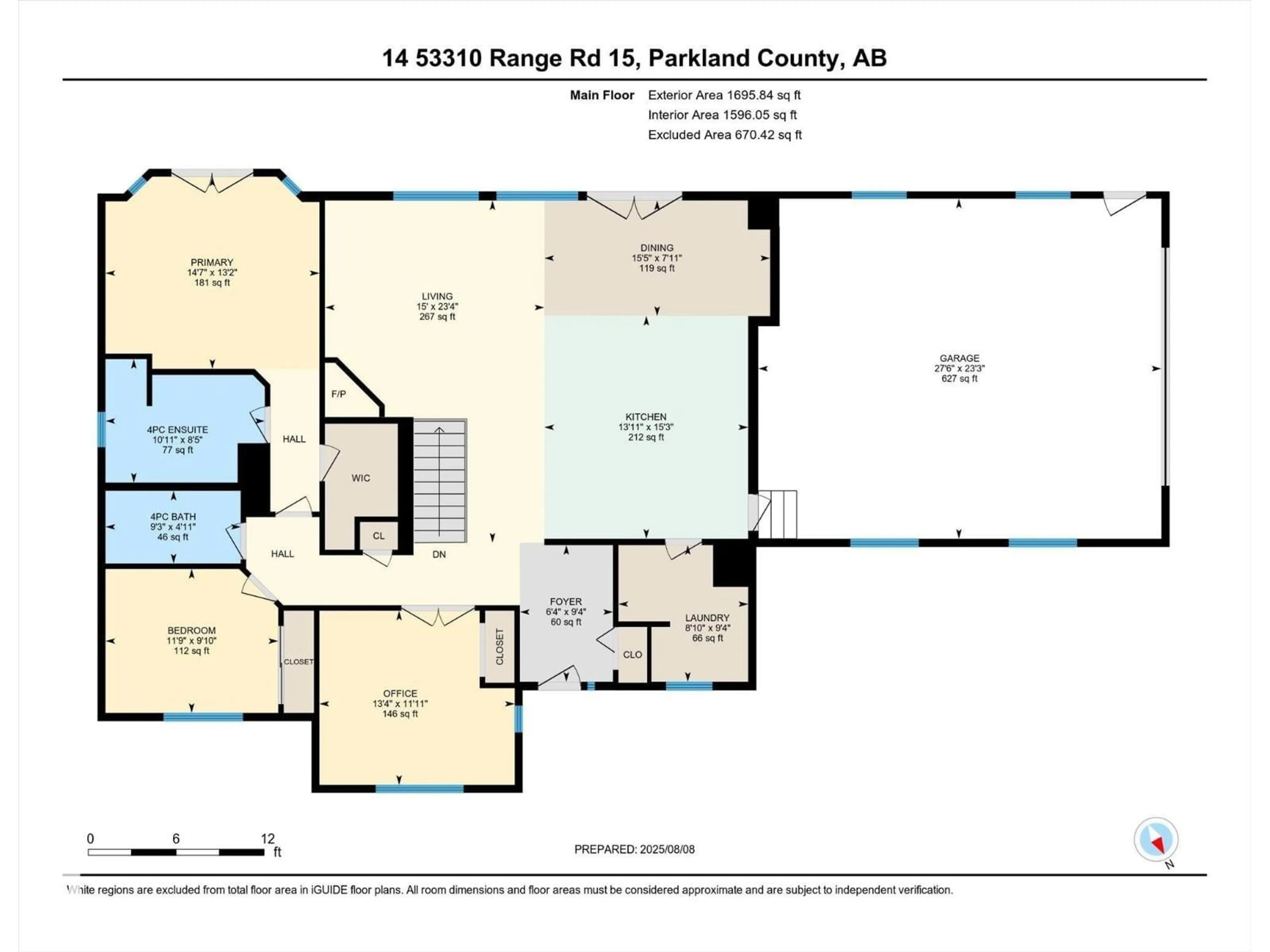 Floor plan for 14 - 14 RGE ROAD 15, Rural Parkland County Alberta T7Y0C3