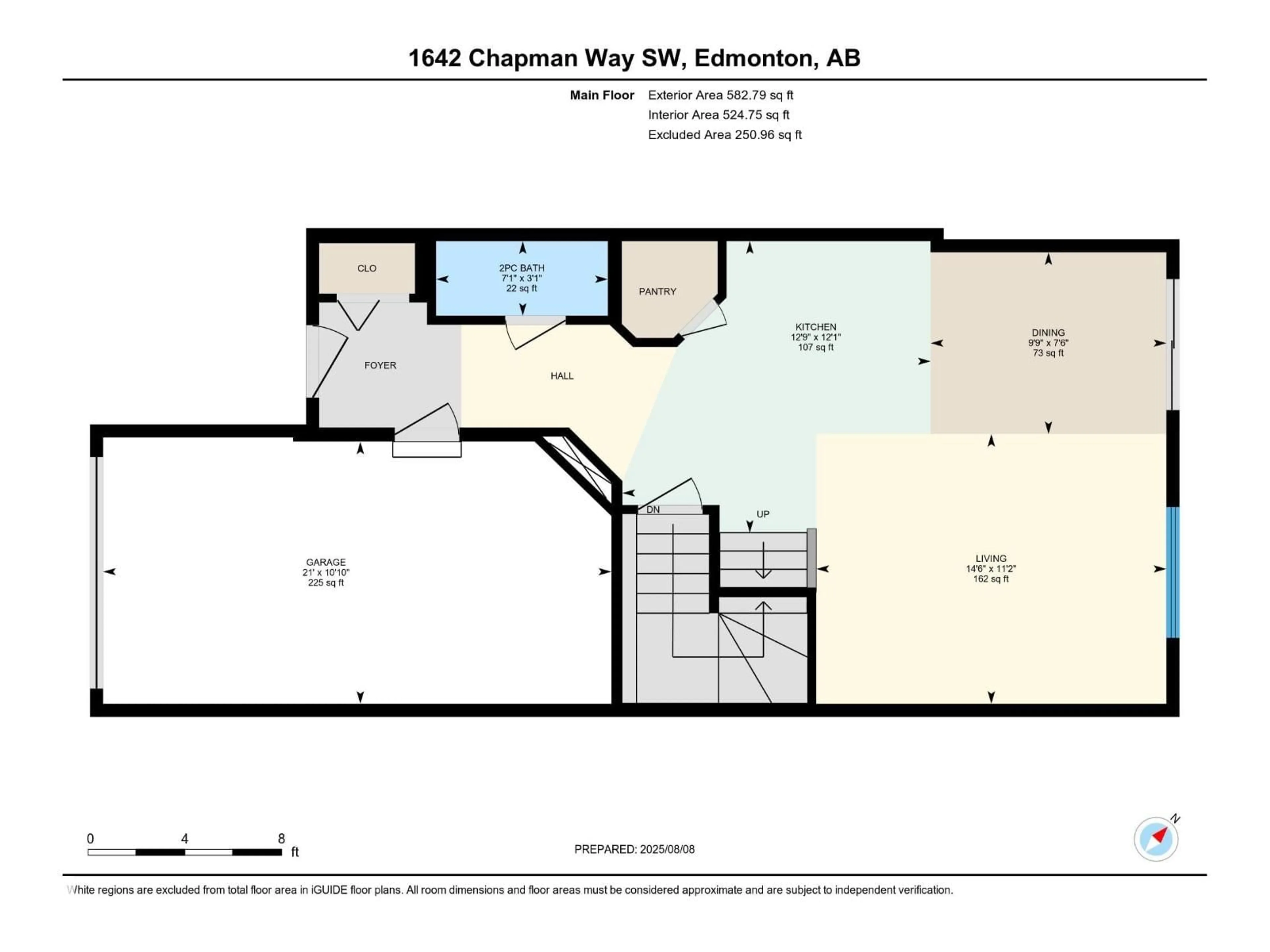 Floor plan for 1642 CHAPMAN WY, Edmonton Alberta T6W0Y5