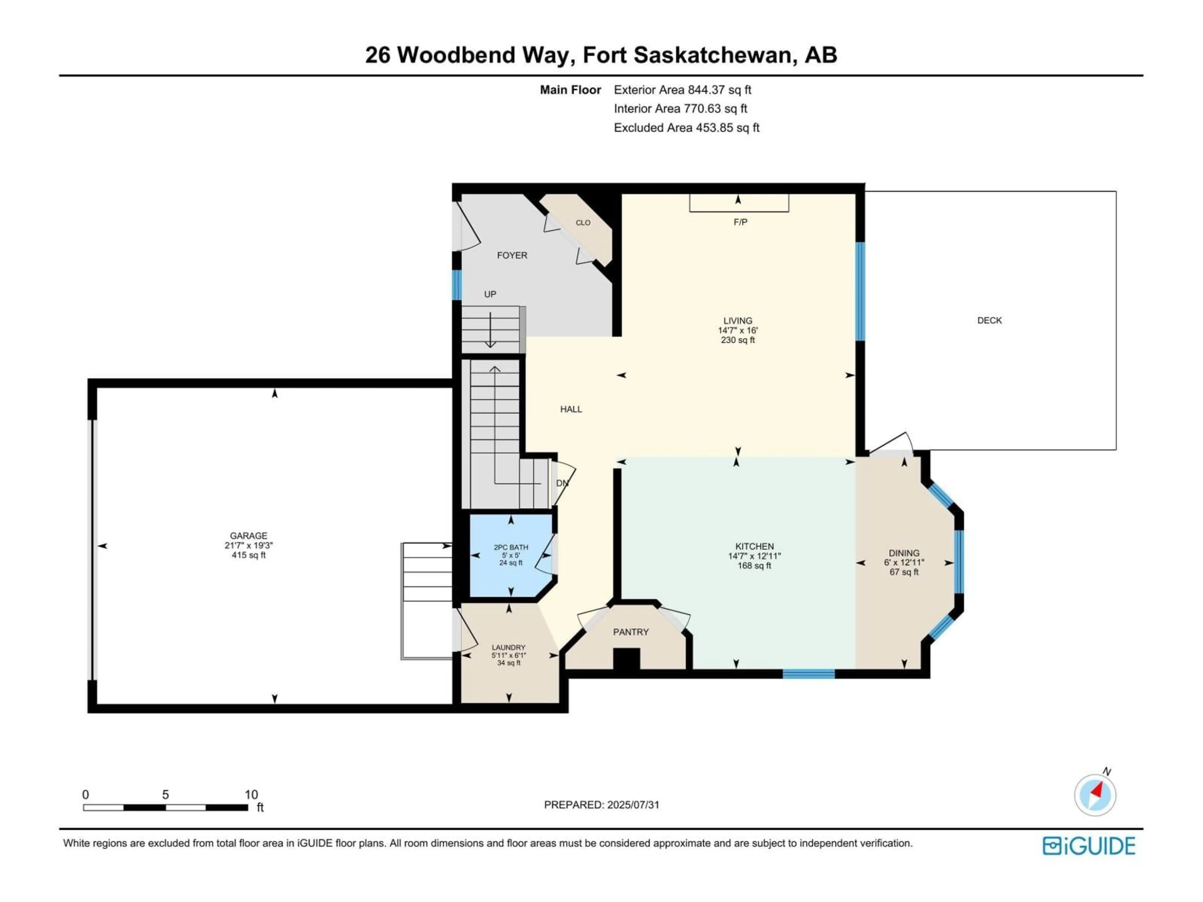 Floor plan for 26 WOODBEND WY, Fort Saskatchewan Alberta T8L4L8